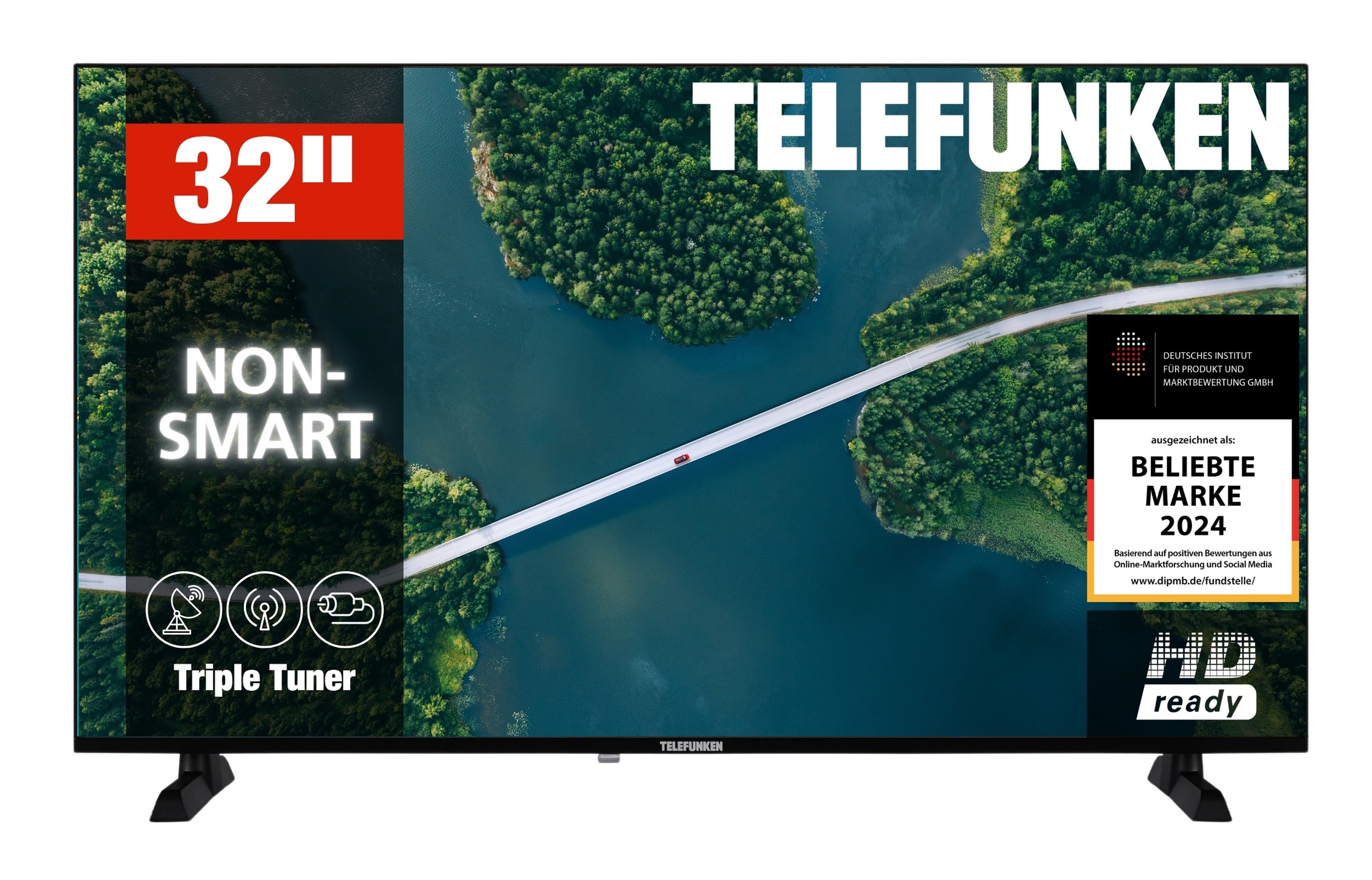 Telefunken XH32P900S Fernseher 32 Zoll LED TV mit HD-Aufl&ouml;sung und integriertem Triple-Tuner (2026) - Bild 1