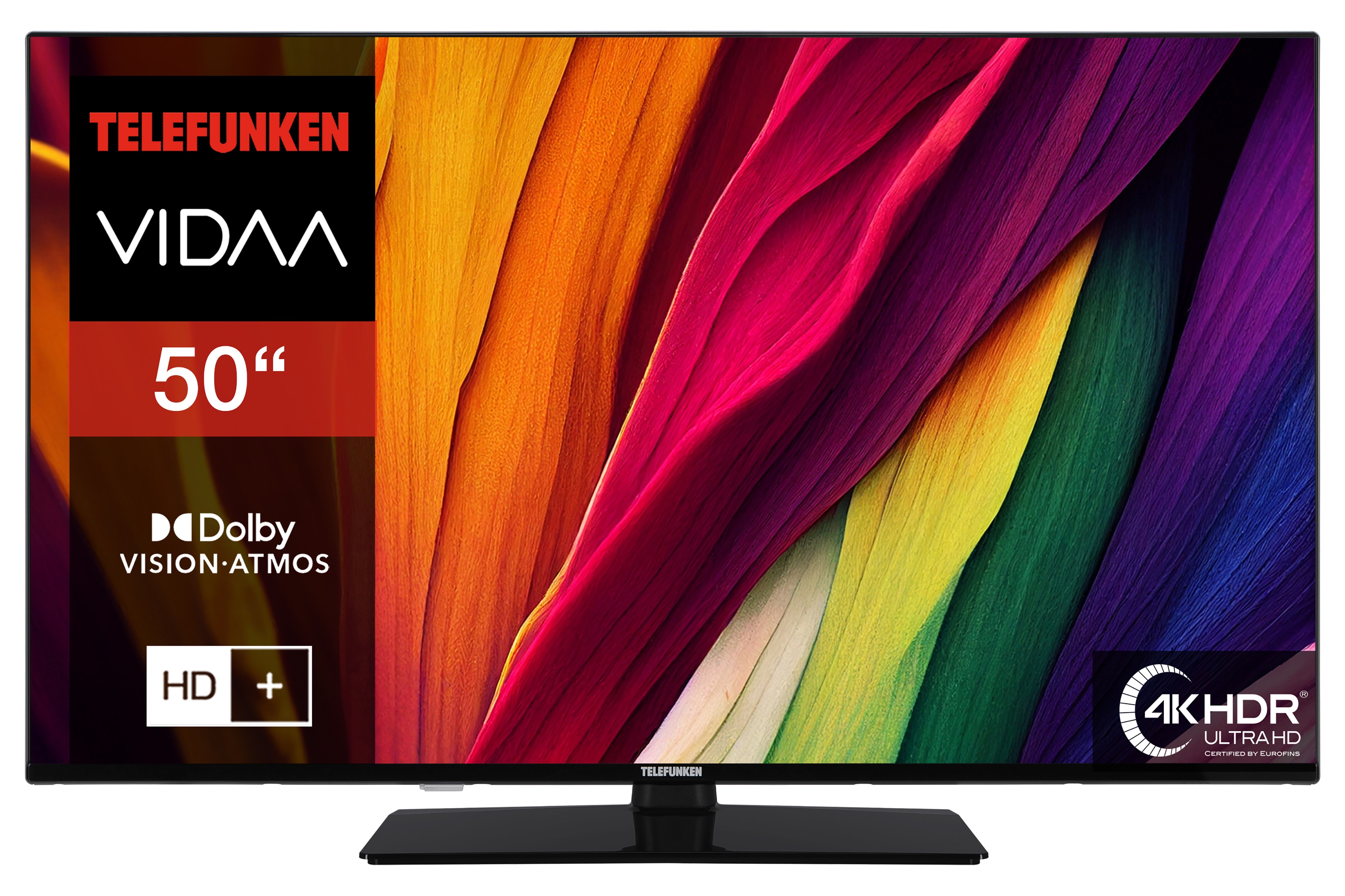 Telefunken XU50VP750M Fernseher 50 Zoll Smart TV VIDAA 4K UHD HDR Dolby Vision HD+ 6 Monate (2026) - Bild 1