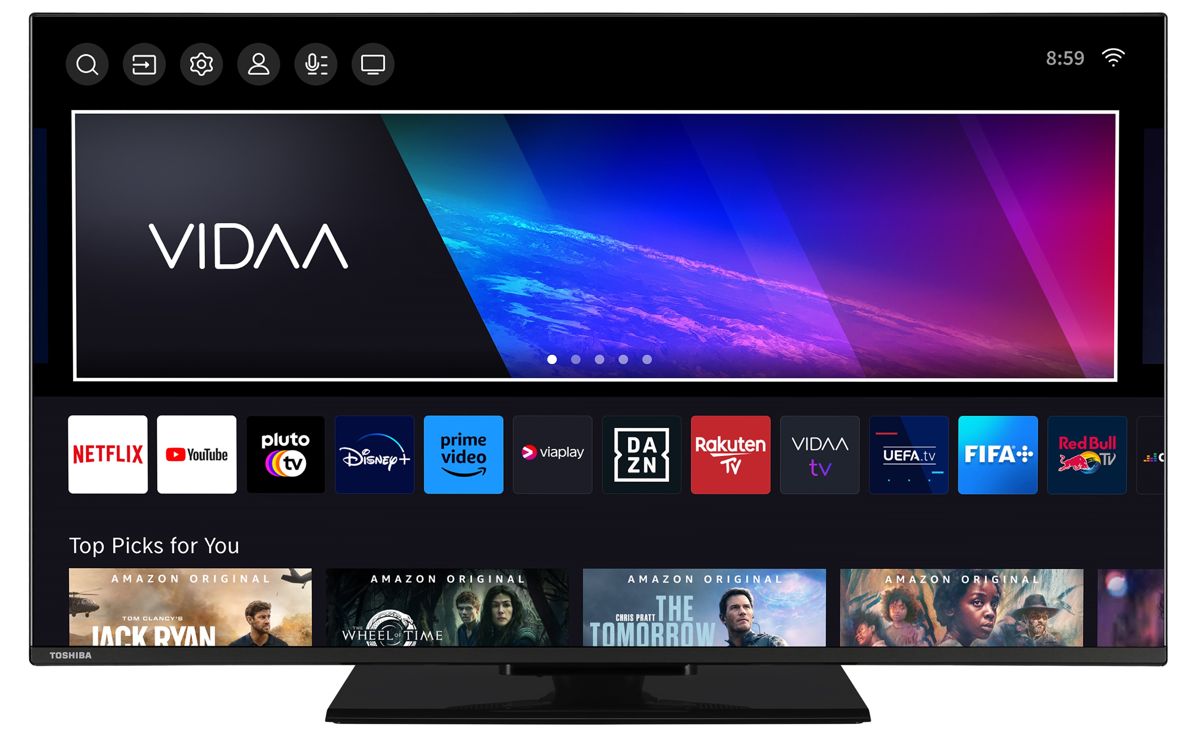 Toshiba 40QV3F63DAZ QLED Fernseher 40 Zoll Smart TV VIDAA Full HD HDR TV mit Triple-Tuner (2026) - Bild 1