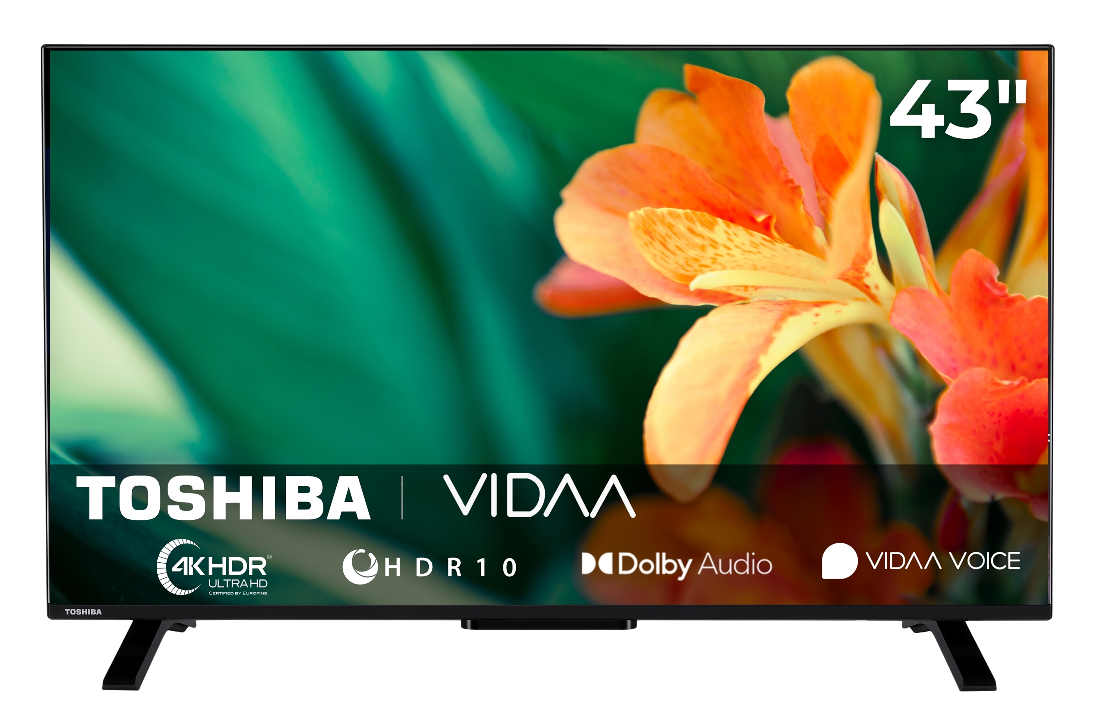 Toshiba 43UV2363DA Fernseher 43 Zoll Smart TV VIDAA 4K UHD, HDR, Triple-Tuner, LED TV (2026) - Bild 1