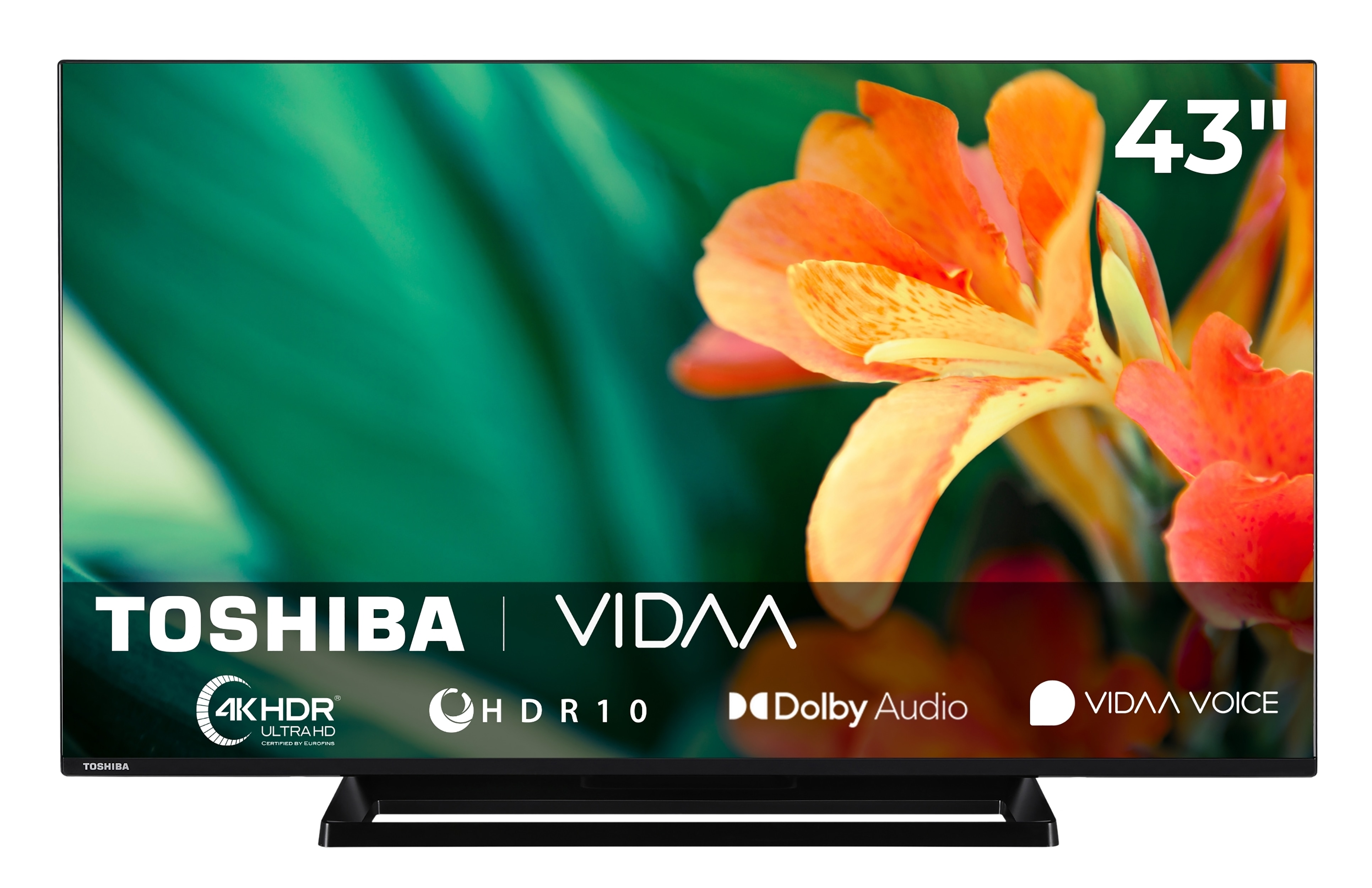 Toshiba 43UV3363DA Fernseher 43 Zoll Smart TV, VIDAA 4K UHD, HDR, Triple-Tuner, LED TV (2026) - Bild 1