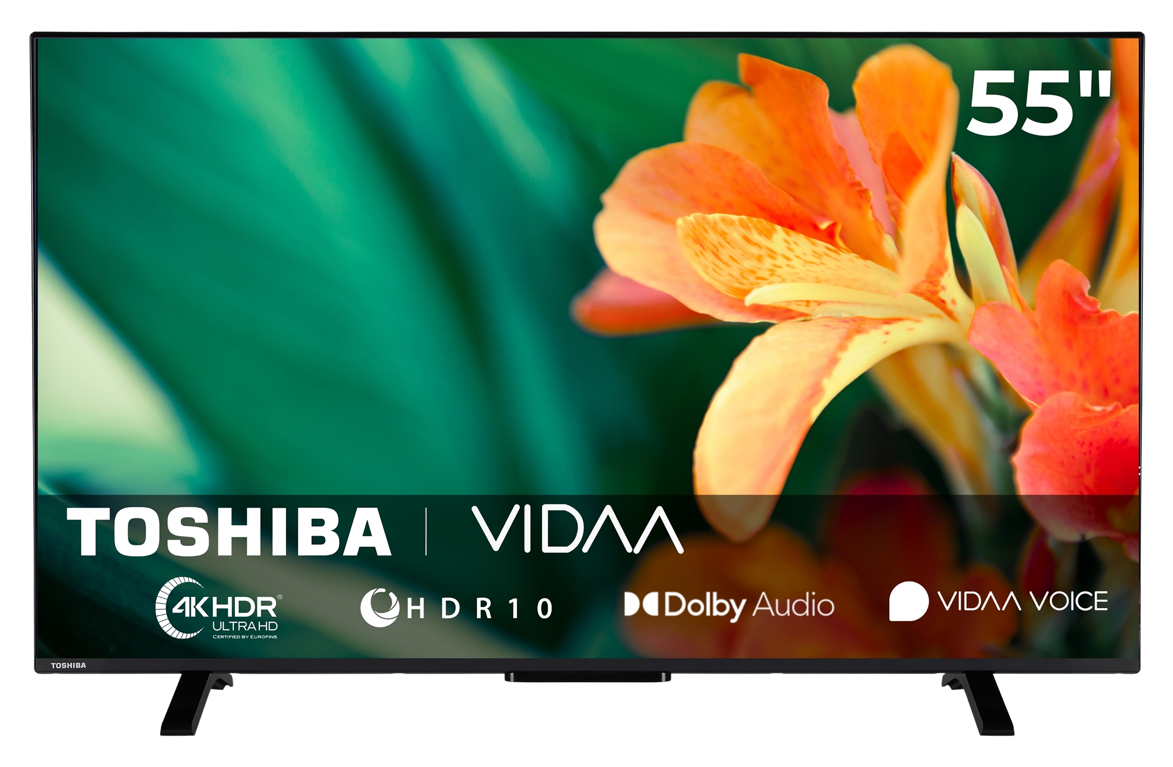 Toshiba 55UV2363DA Fernseher 55 Zoll Smart TV VIDAA 4K UHD HDR TV, integrierter Triple-Tuner (2026) - Bild 1