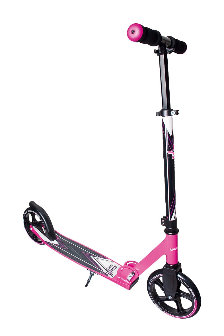 muuwmi Aluminium Scooter &ndash; Tretroller, 205 mm, ABEC 7, f&uuml;r Kinder und Erwachsene, GS-gepr&uuml;ft, h&ouml;henverstellbar, pink - Bild 1