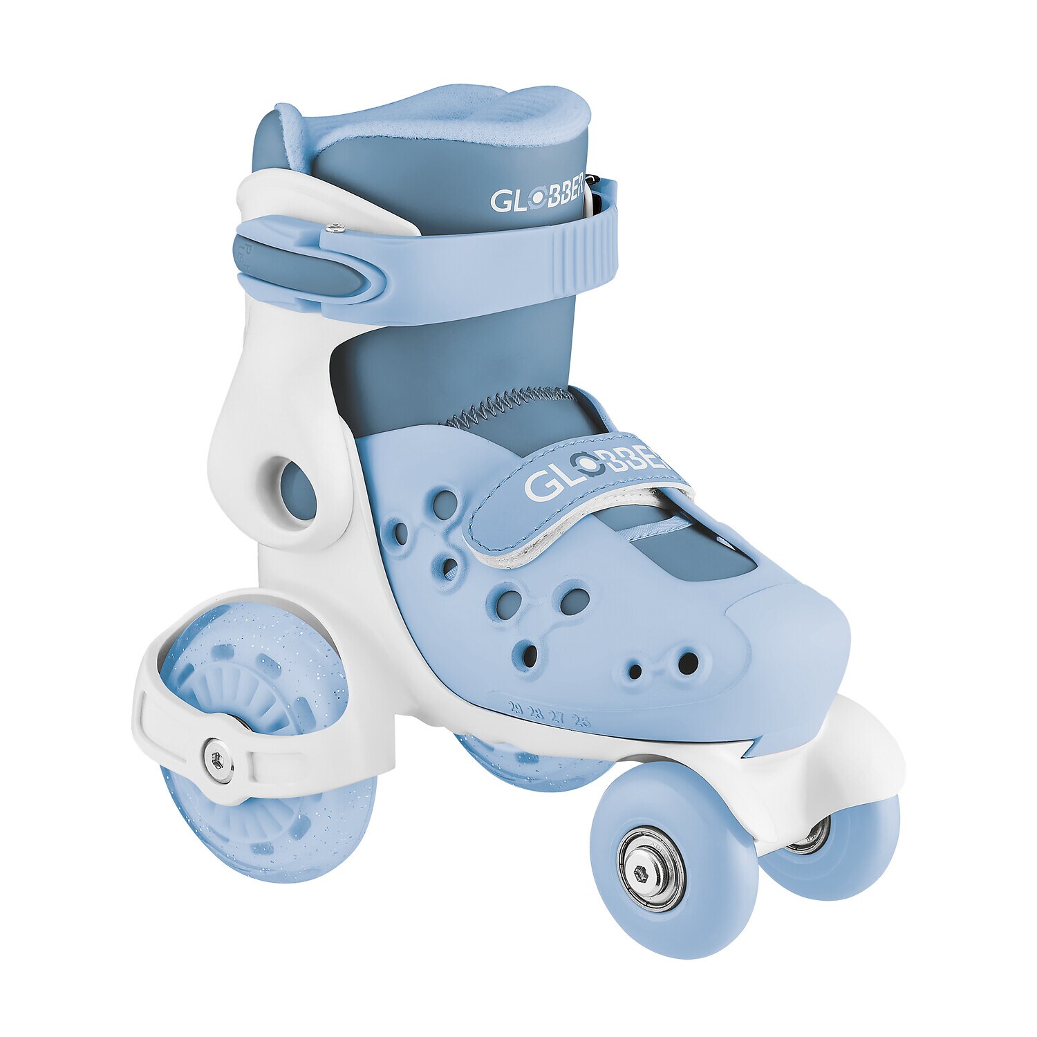 GLOBBER LEARNING SKATES – Quad-Skates für Kinder, verstellbar Gr.26-29, ABEC 9, blau