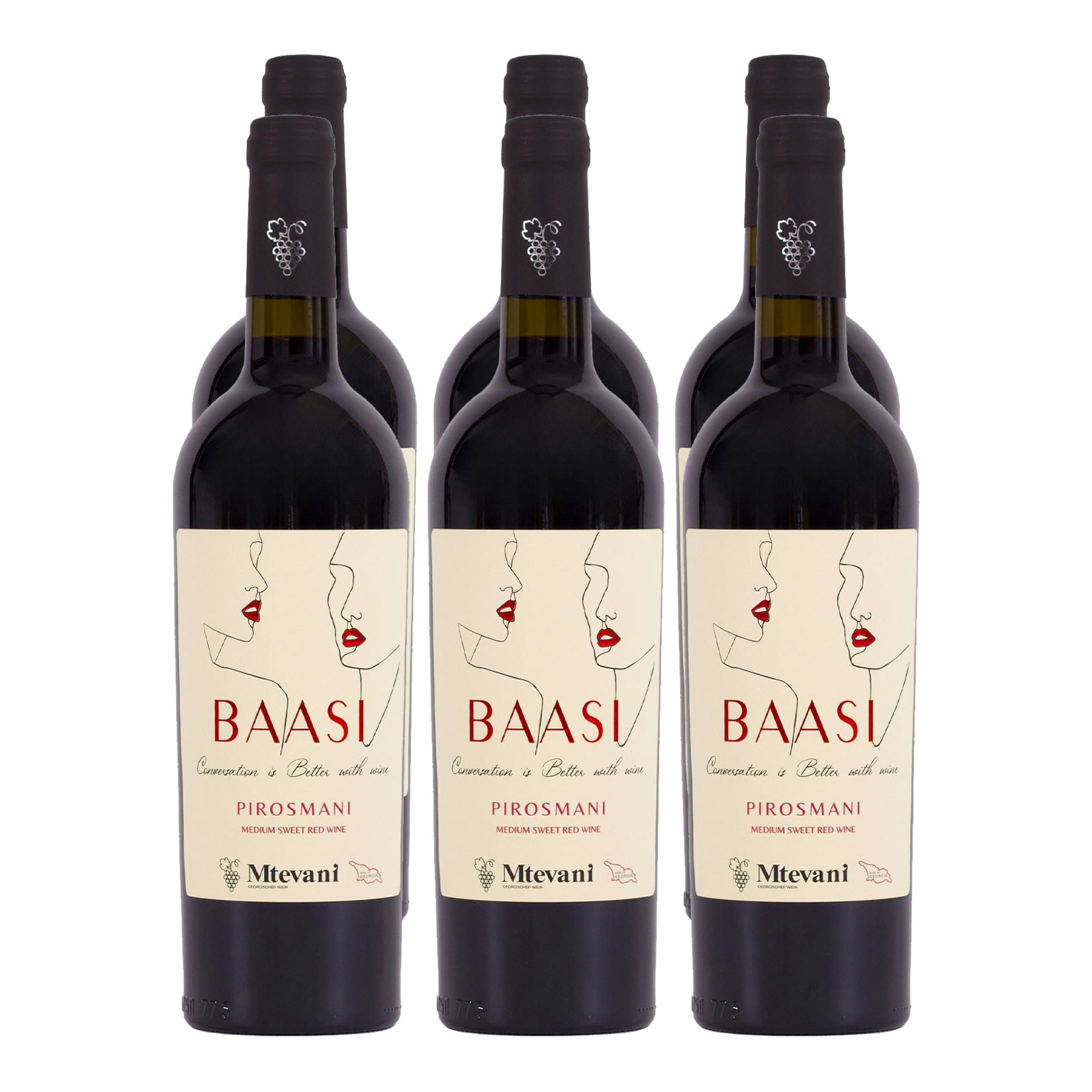 Mtevani BAASI Pirosmani Rotwein 13,0 % vol 0,75 Liter - Bild 1