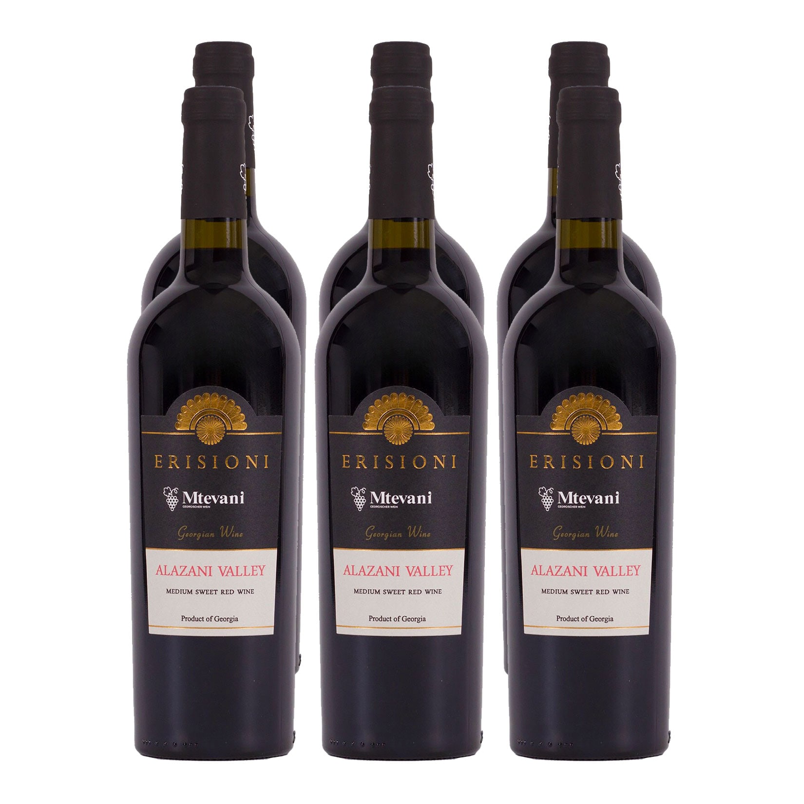 Mtevani ERISIONI Alazani Valley Rotwein 12,5 % vol 0,75 Liter - Bild 1