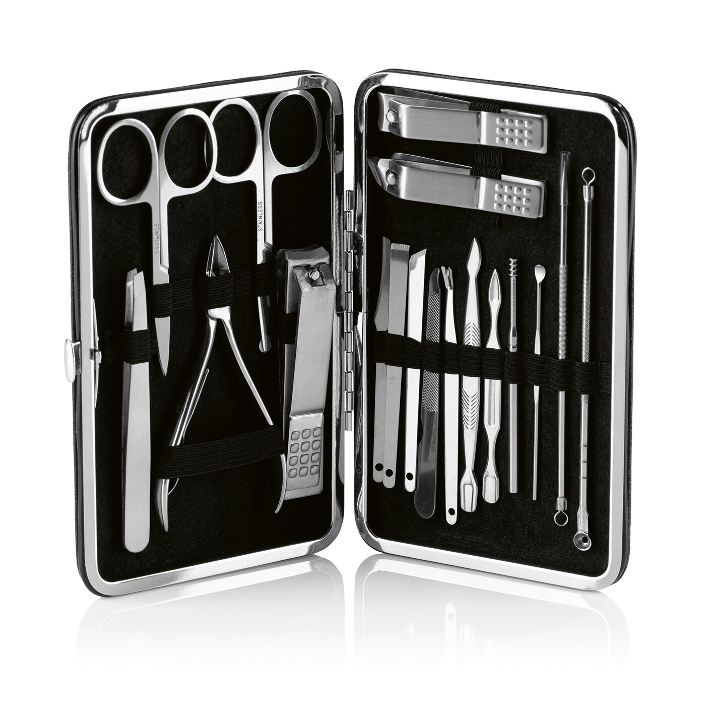 Mani- & Pediküre-Set silber/schwarz