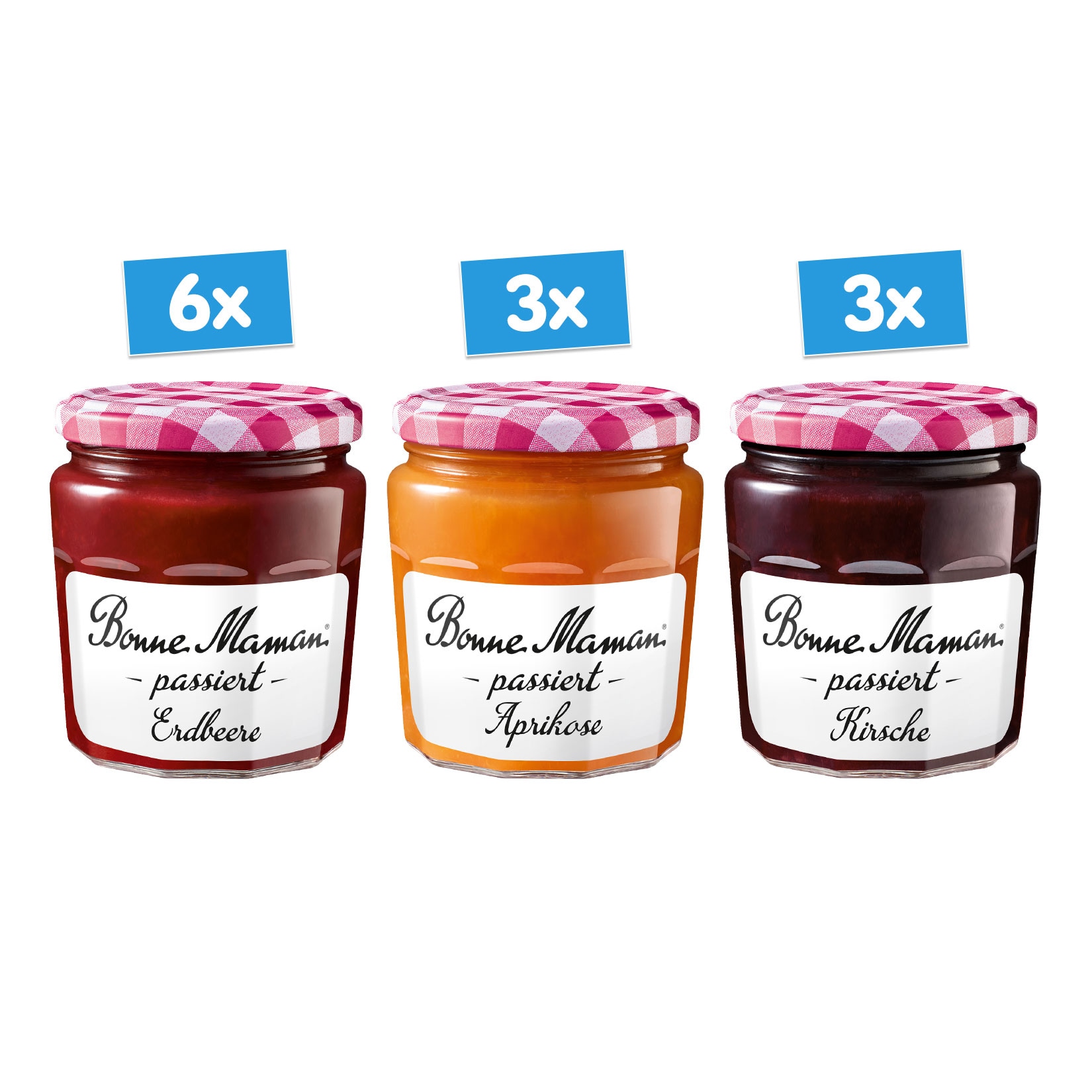 Bonne Maman Konfit&uuml;re passiert 345 g, verschiedene Sorten, 12er Pack - Bild 1