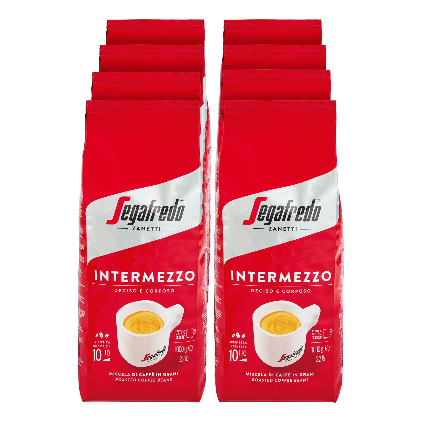 Segafredo Intermezzo Ganze Bohne 1kg, 8er Pack - Bild 1