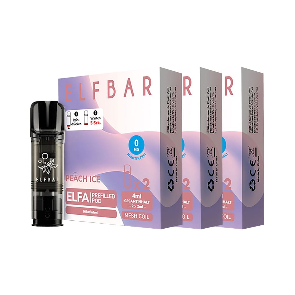 ELFBAR ELFA Prefilled Pod x 2 - Peach Ice 0.0% , 3er Pack - Bild 1