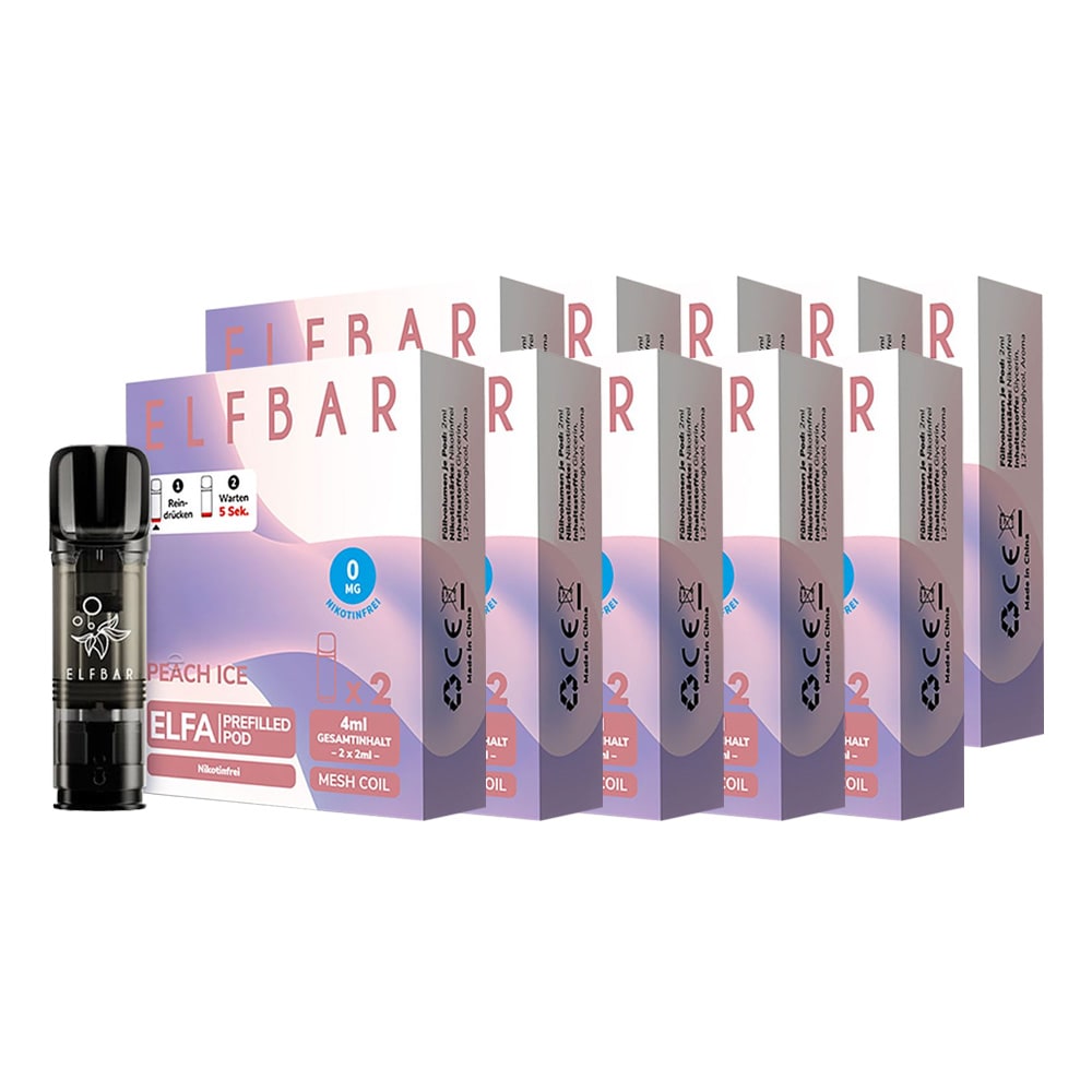 ELFBAR ELFA Prefilled Pod x 2 - Peach Ice 0.0% , 10er Pack - Bild 1