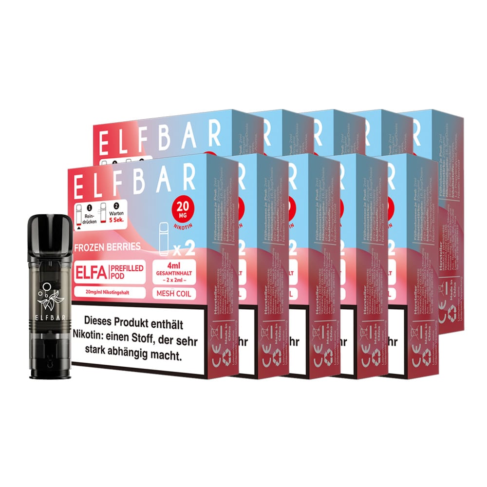 ELFBAR ELFA Prefilled Pod x 2 - Frozen Berries 2.0% , 10er Pack - Bild 1