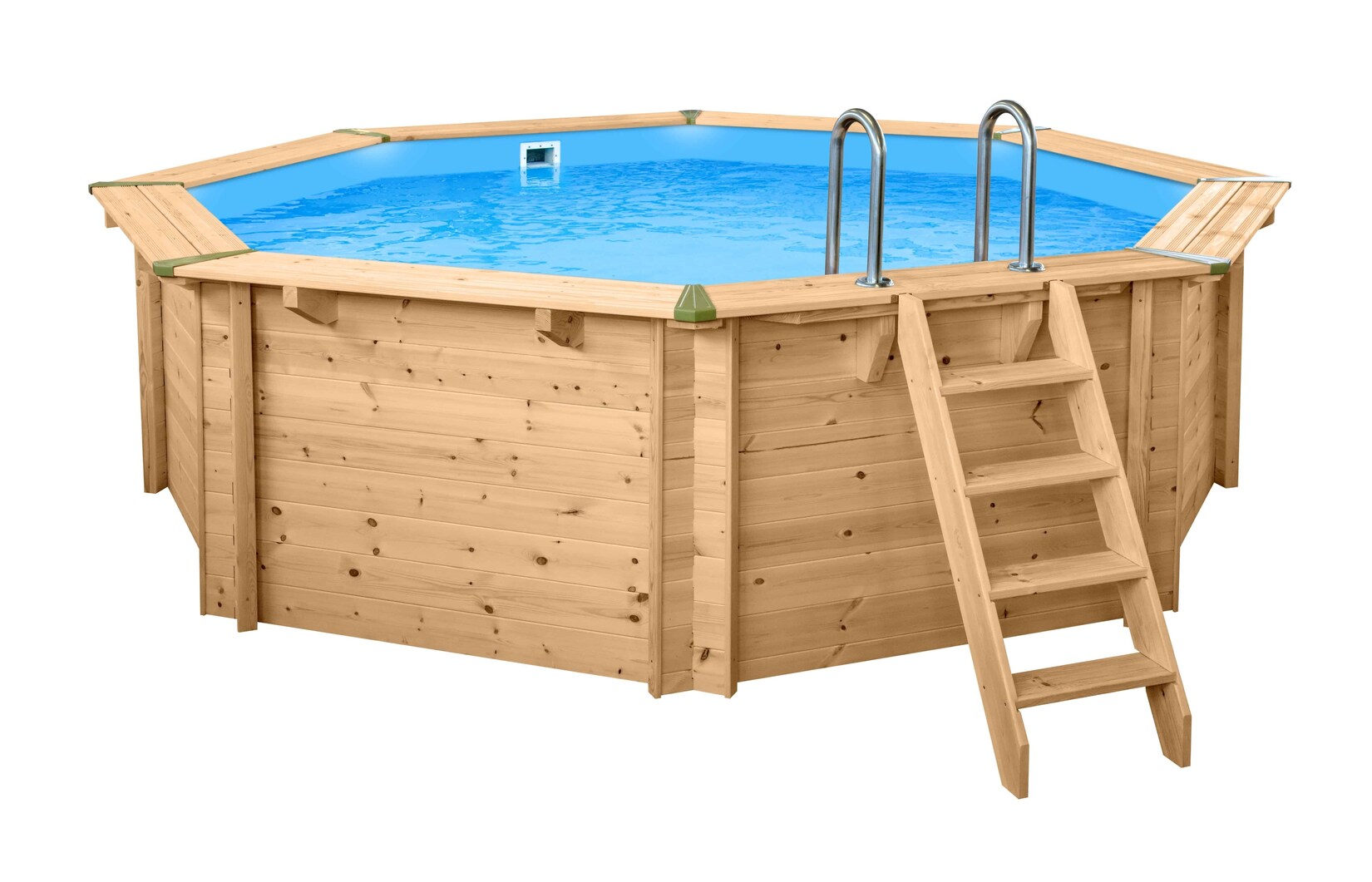 Pool "Java" ø 4,40 m/ 1,36m Achteck Rund (Filteranlage 6,0m3, Basis Set)