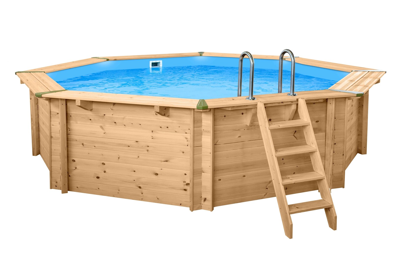 Pool "Java" ø 5,30 m/ 1,36m Achteck Rund (Filteranlage 6,0m3, DeLuxe Set)