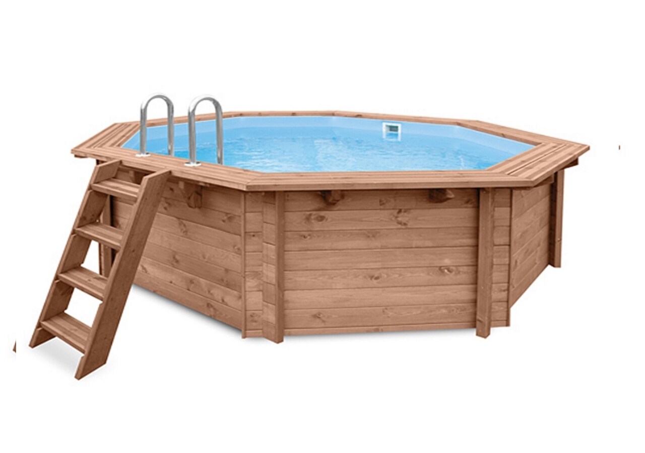Pool "Java" 3,55 m / 1,16m Achteck Rund (Filteranlage 6,0m3, Premium Set)