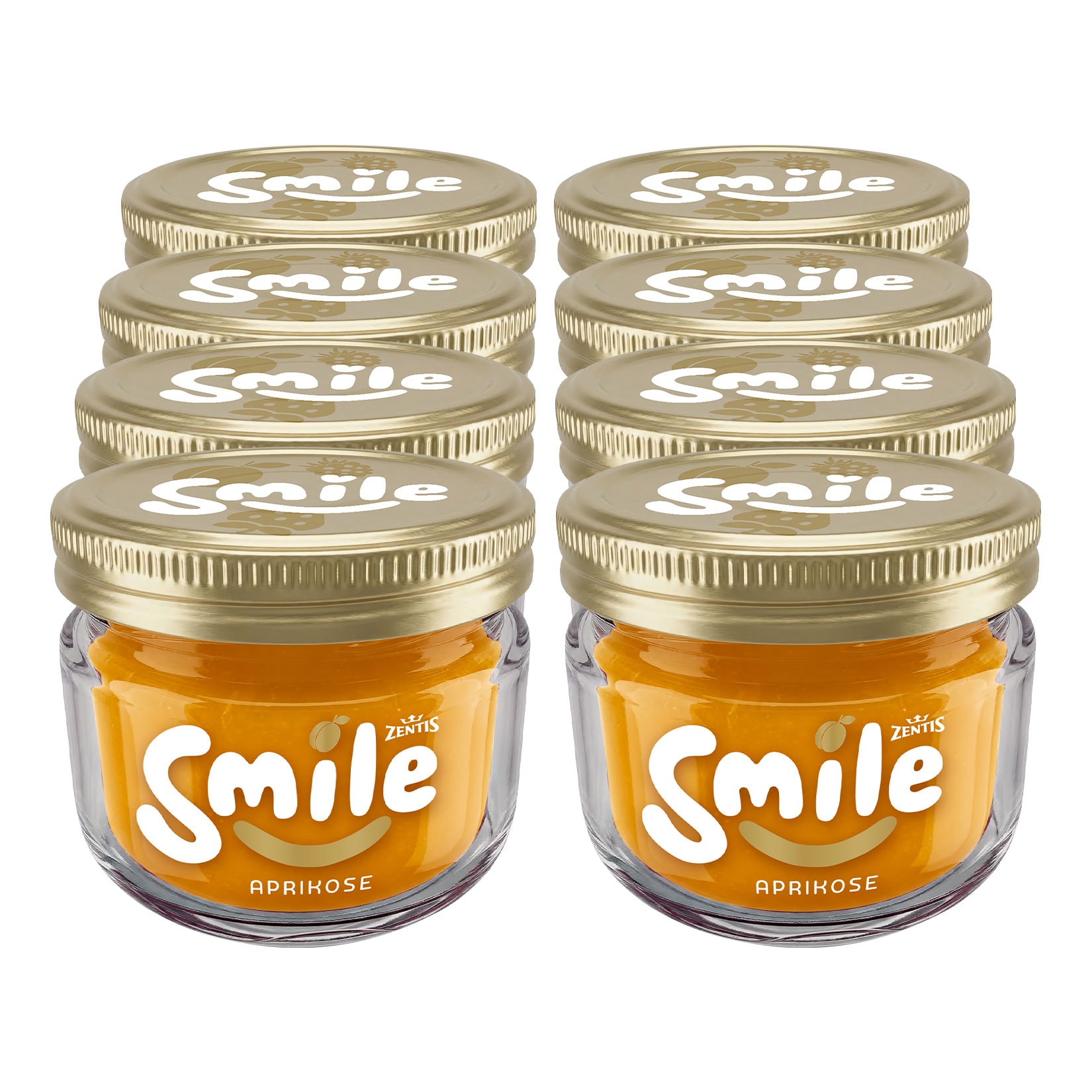 Zentis Smile Aprikose Fruchtaufstrich 230 g, 8er Pack - Bild 1