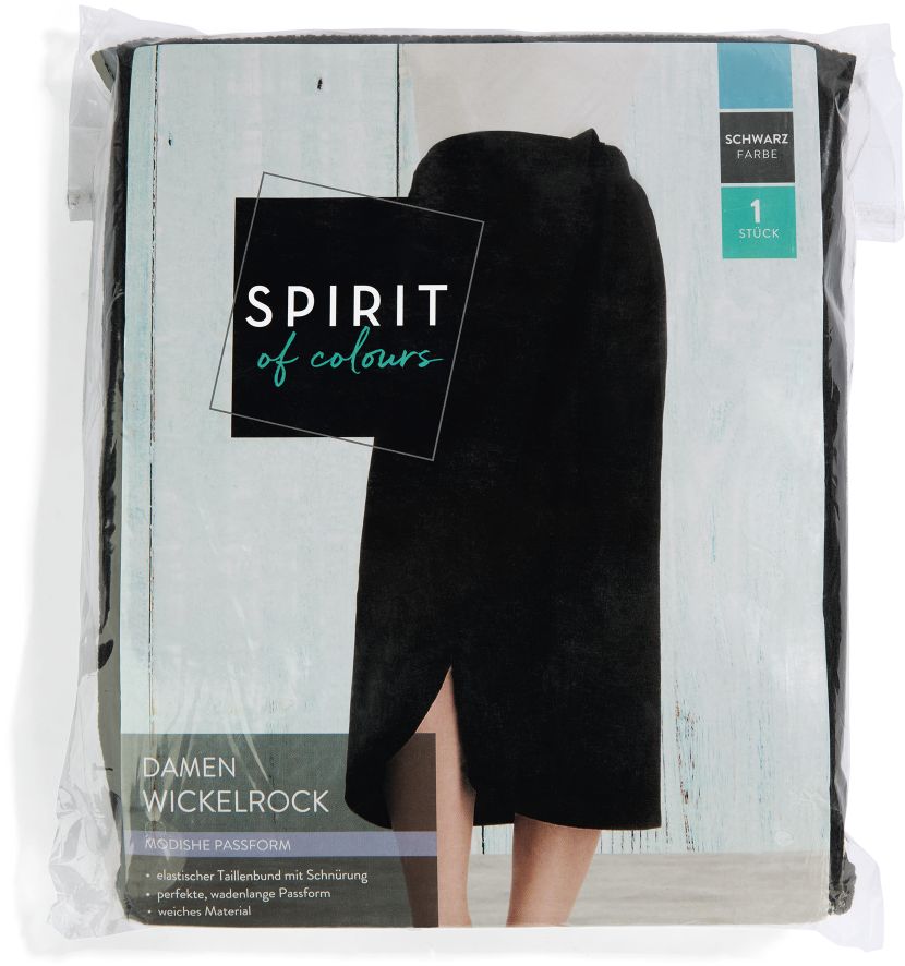 Spirit of Colours Damen Wickelrock Schwarz Gr. M - Bild 1