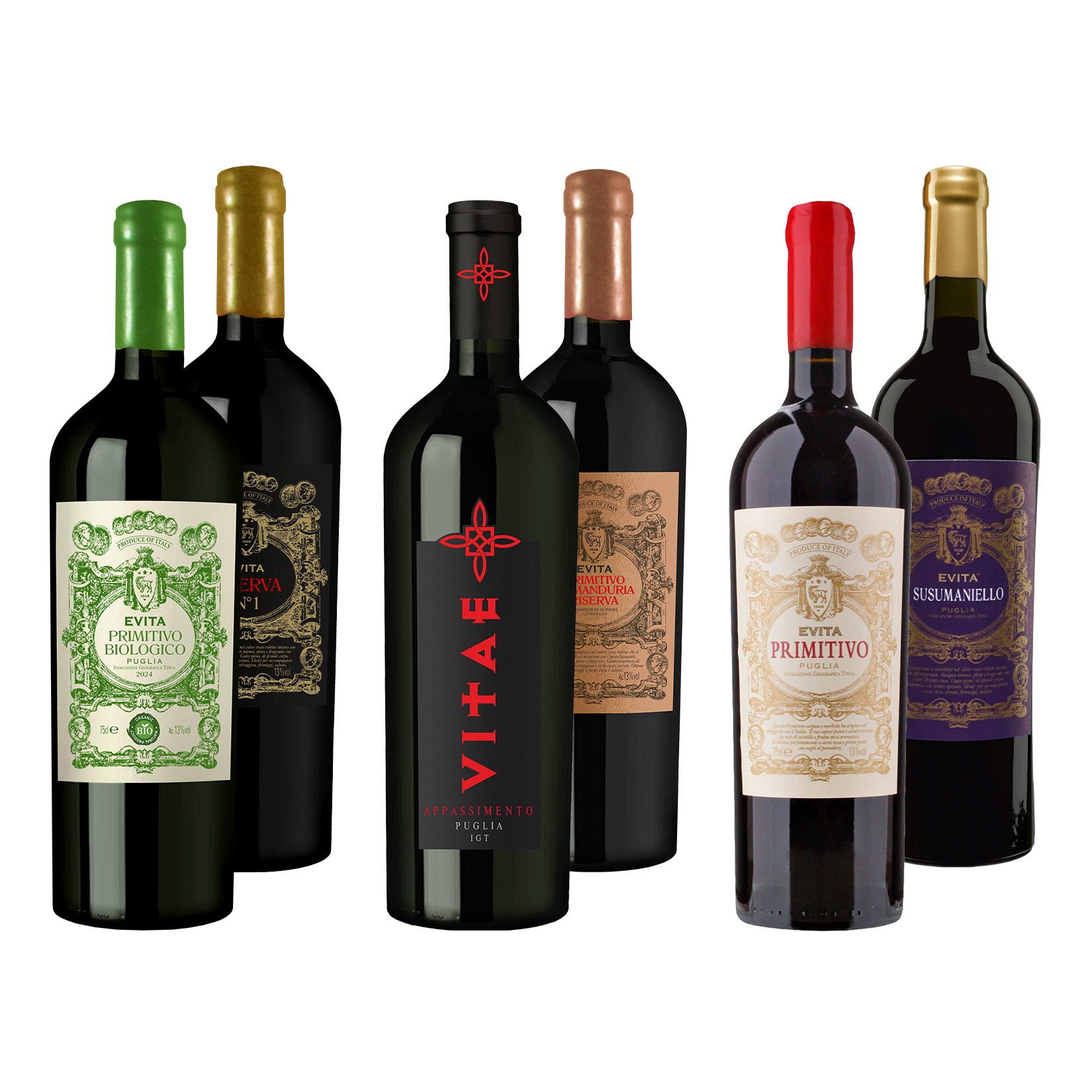 Weinpaket Evita "Rot" 13,0 - 14,0 % vol 6 x 0,75 Liter - Bild 1