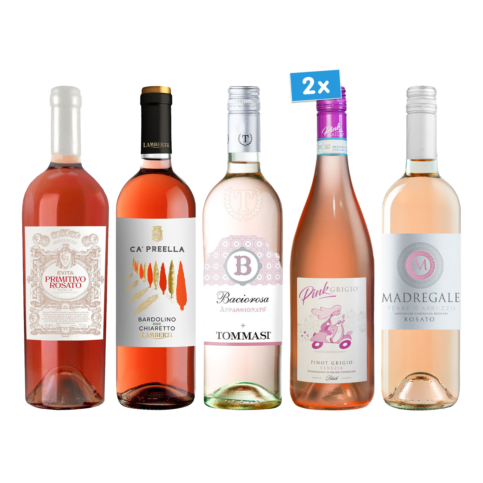 Weinpaket "Rose" 11,5 - 13,5 % vol 6 x 0,75 Liter - Bild 1