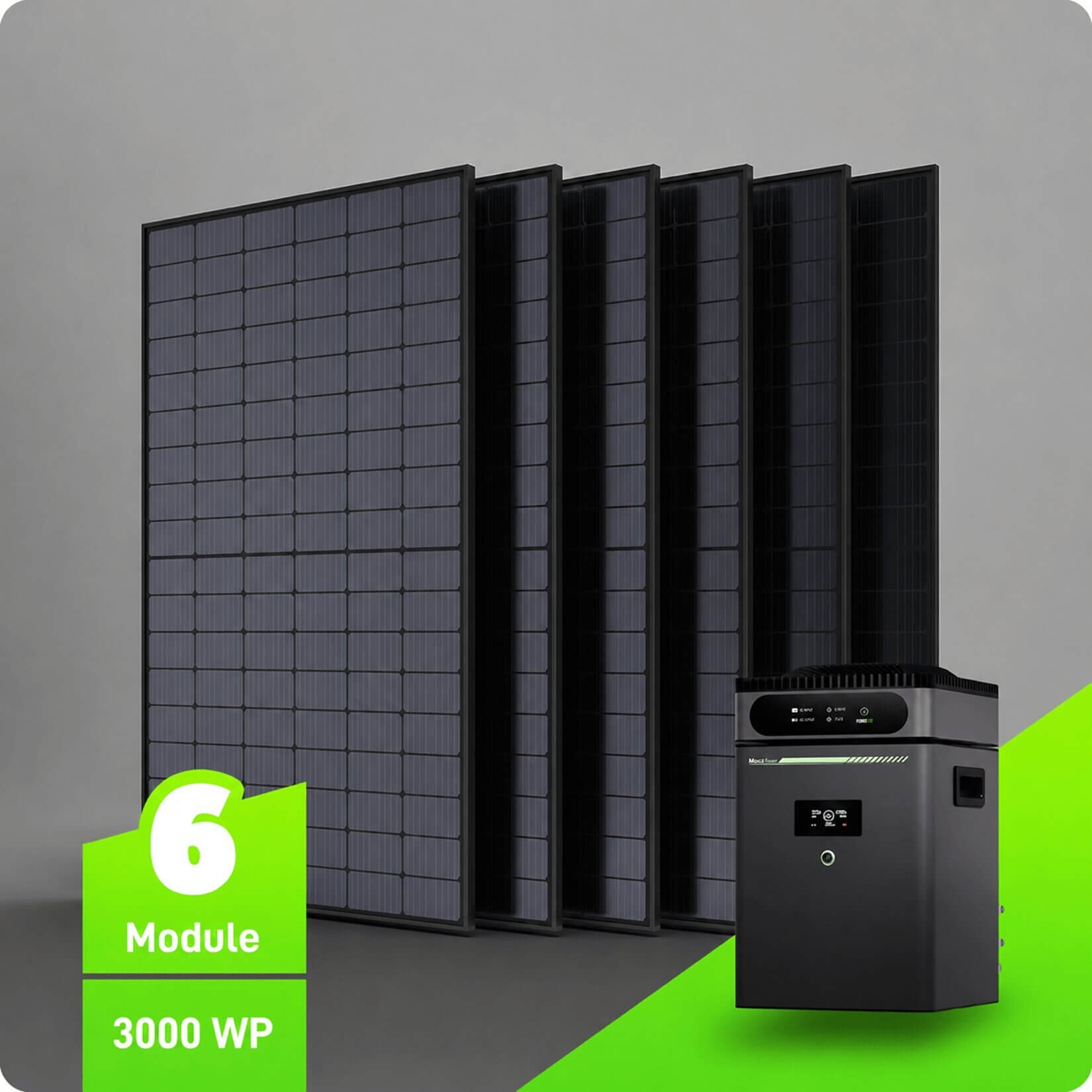 XXL Balkonkraftwerk  V2 3000Wp   5 kWh   ohne Montagesystem