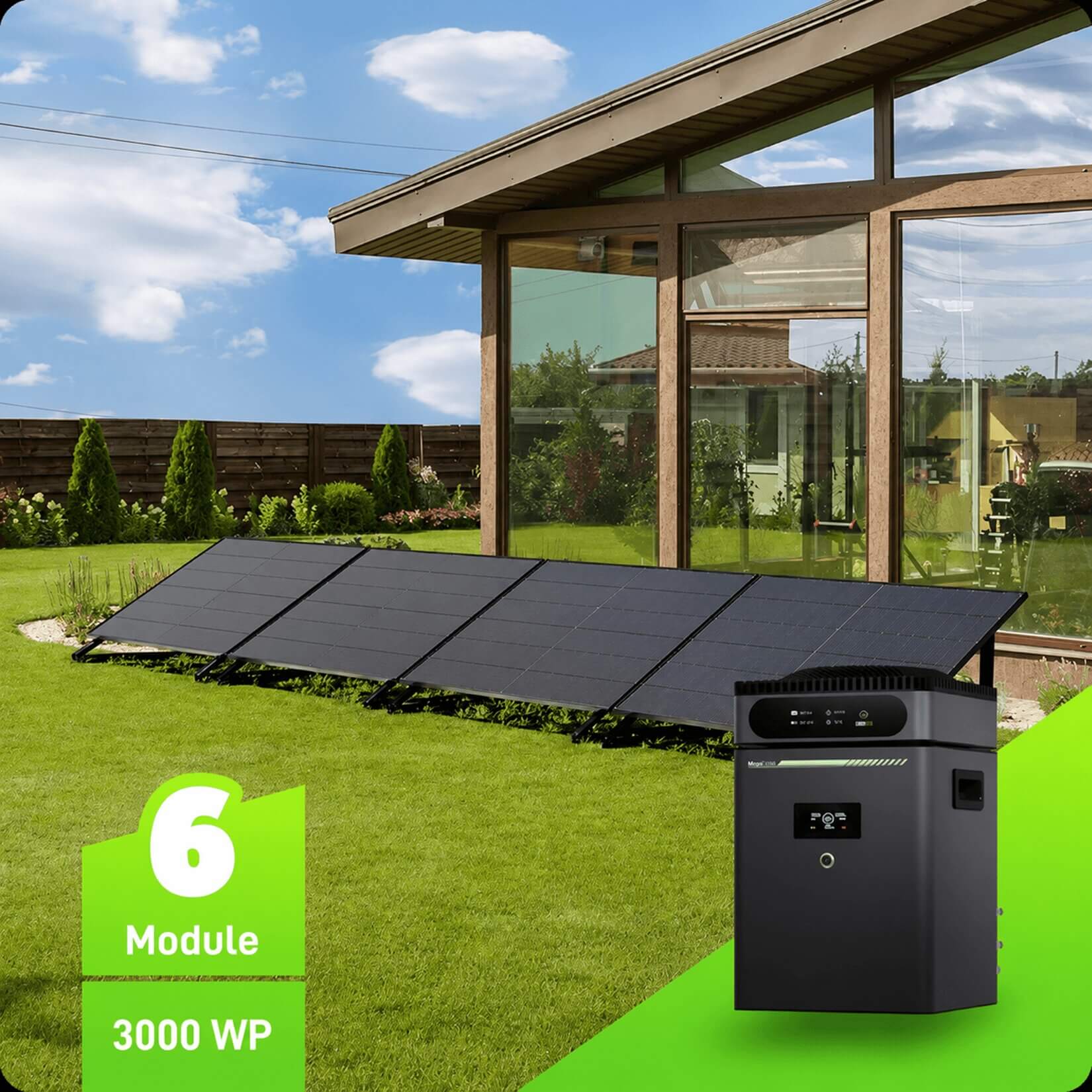 XXL Balkonkraftwerk Maxxicharge V2 3000Wp | 5 kWh | Flachdach / Garten - Bild 1