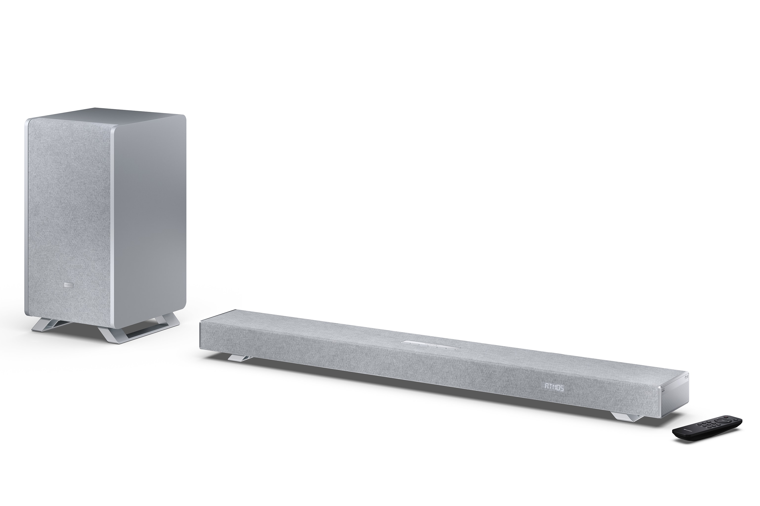 Sharp HT-SBW53121 Dolby Atmos Soundbar 3.1.2 kabelloser Subwoofer 550W Bluetooth, silber - Bild 1