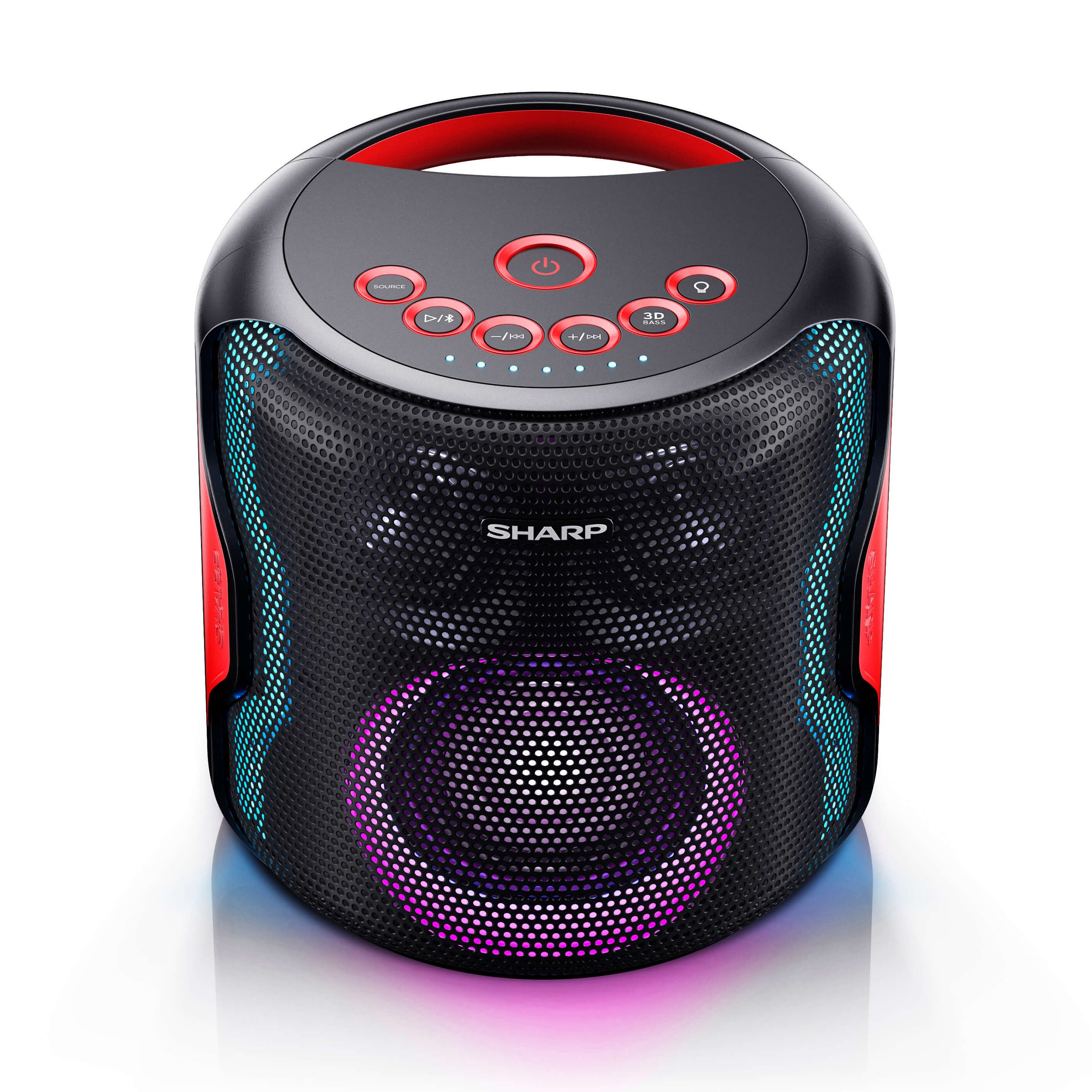Sharp PS921BK Bluetooth Party Lautsprecher tragbar 130W mit 14h Akku, LED Beleuchtung & IPX5 Schutz - Bild 1