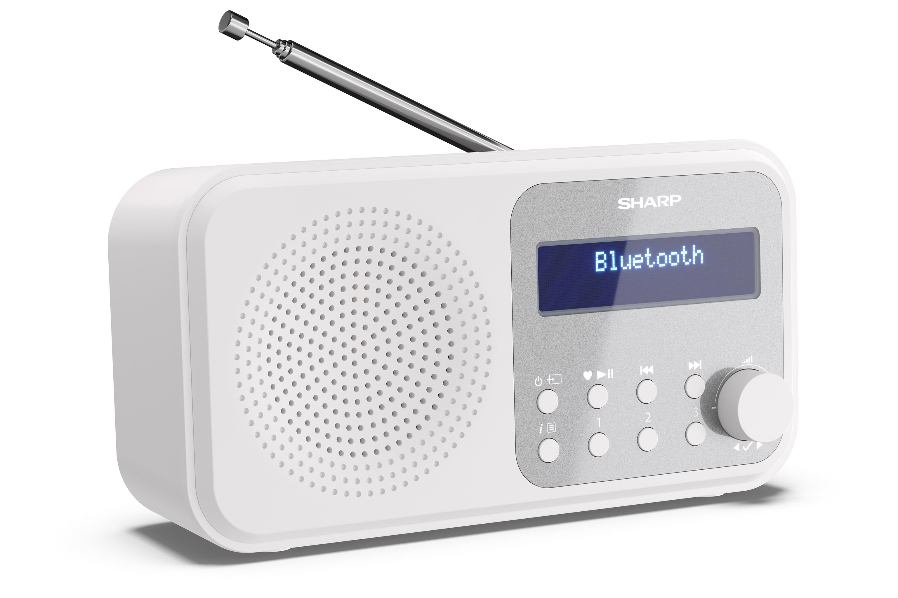 Sharp DR-P420 Tokyo DAB+ Digitalradio Bluetooth Lautsprecher UKW DAB Wecker Dual-Alarm wei&szlig; - Bild 1