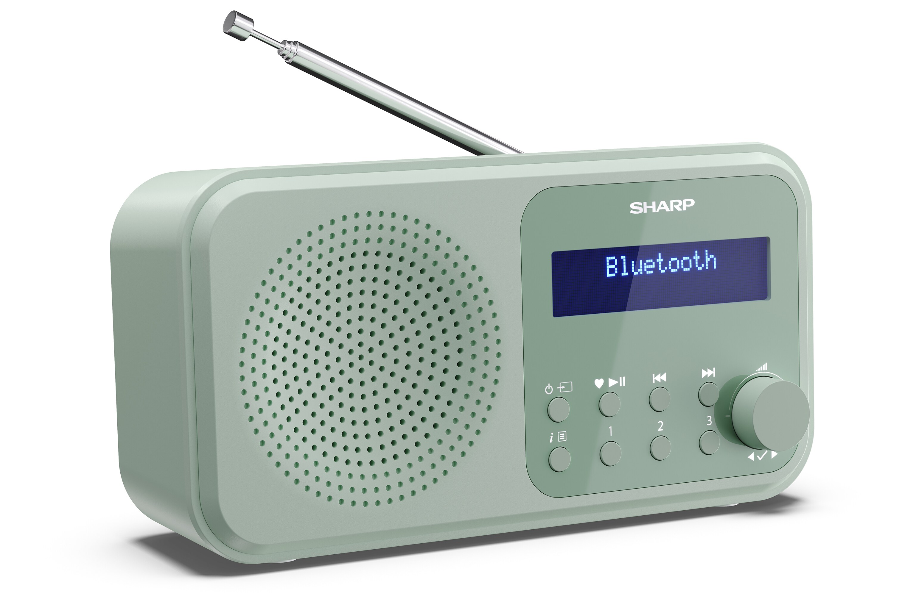 Sharp DR-P420 Tokyo DAB+ Digitalradio Bluetooth Lautsprecher UKW DAB Wecker Dual-Alarm grün