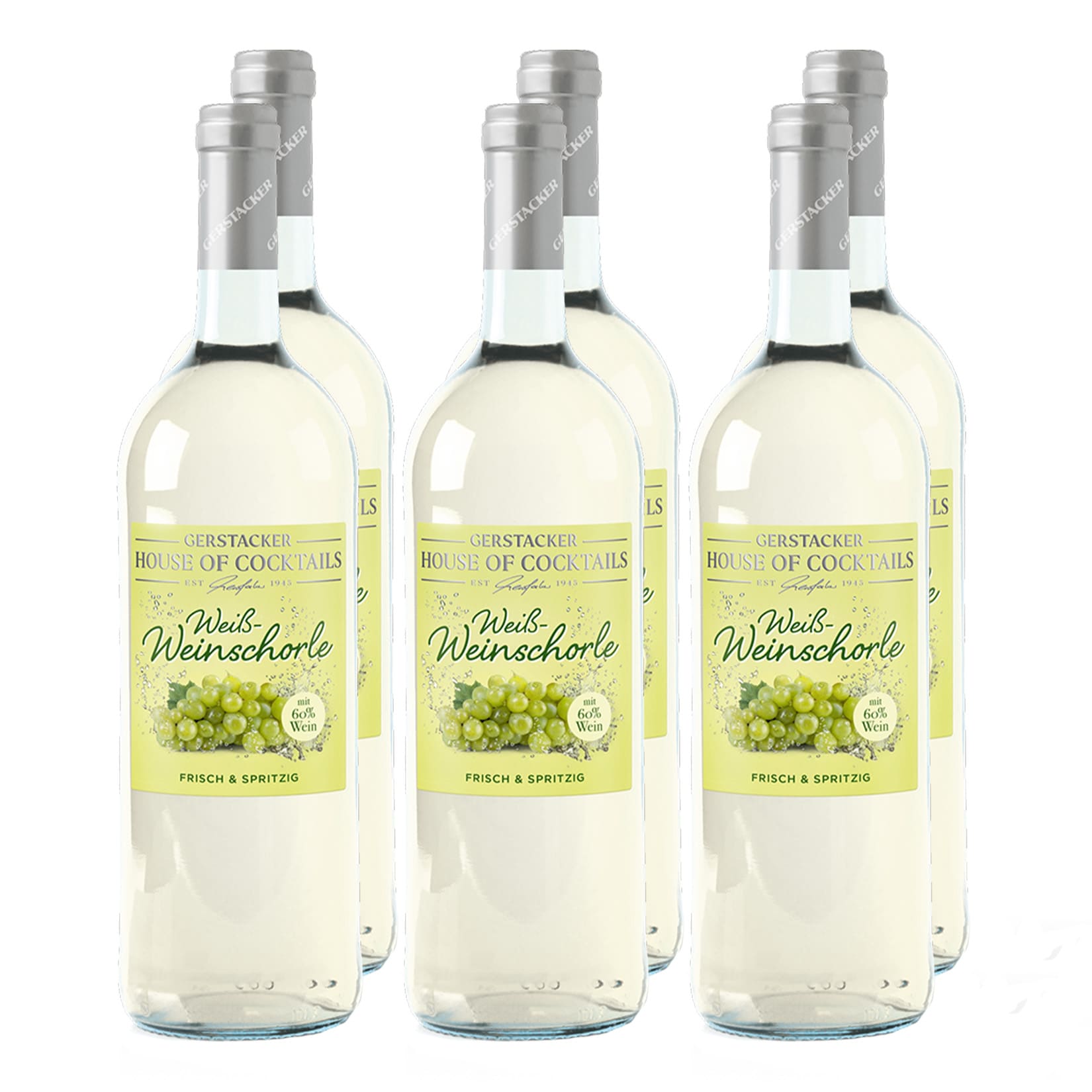 Gerstacker Weinschorle wei&szlig; 6,0 % vol 6 x 1,0 Liter - Bild 1