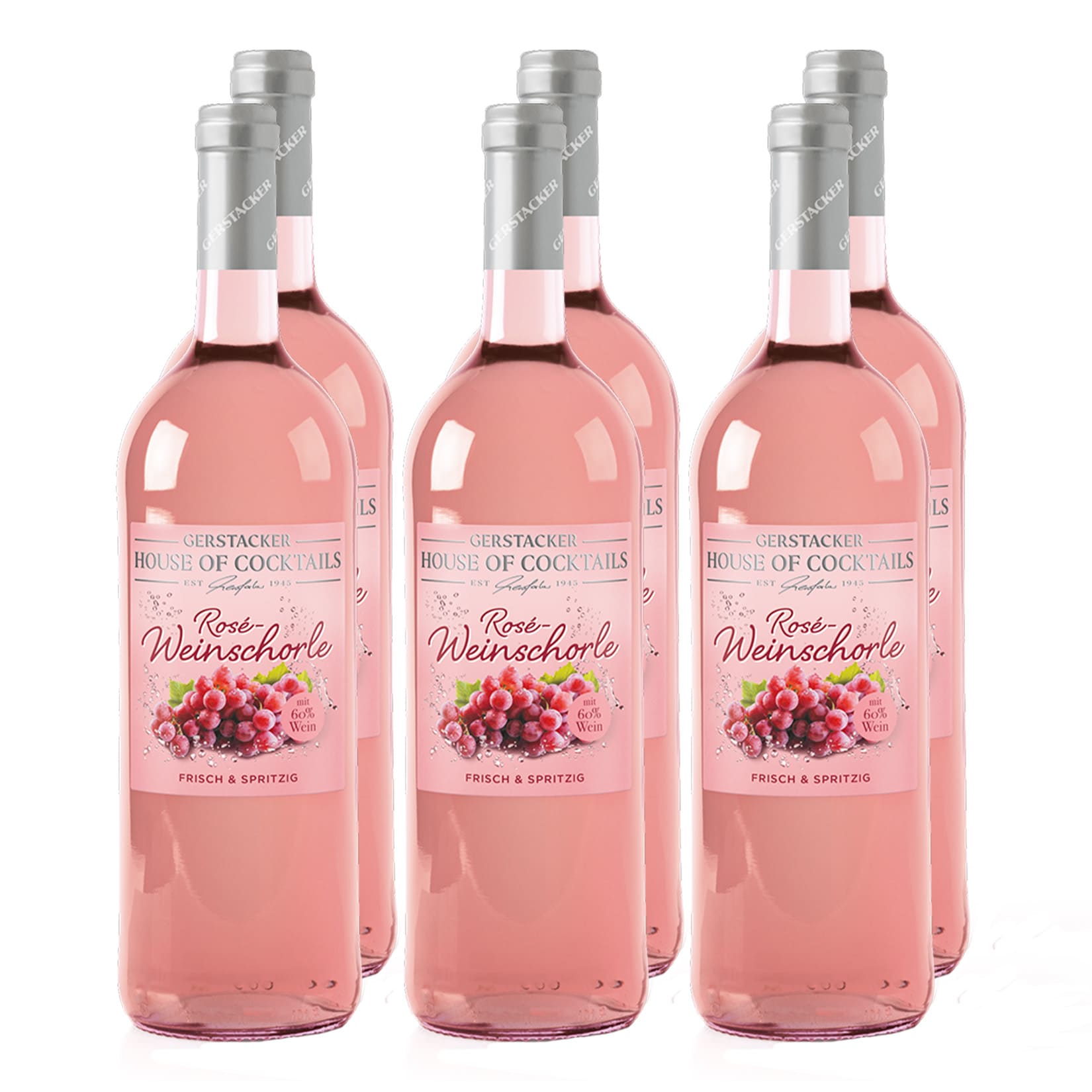 Gerstacker Weinschorle ros&eacute; 6,0 % vol 6 x 1,0 Liter - Bild 1