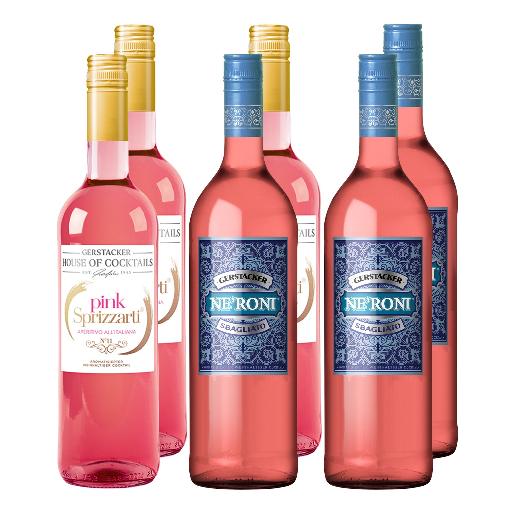 Gerstacker House of Cocktails Mischkarton 5-6 % vol, verschiedene Sorten, 6 x 0,75 Liter - Bild 1