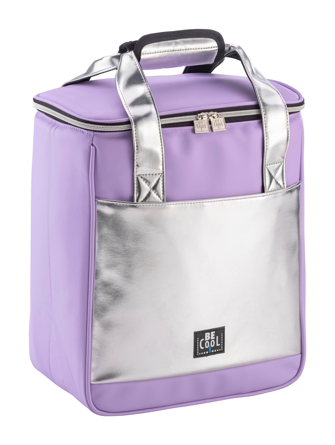 K&uuml;hltasche Fun-Bottlebag Lavendel-Silber - Bild 1