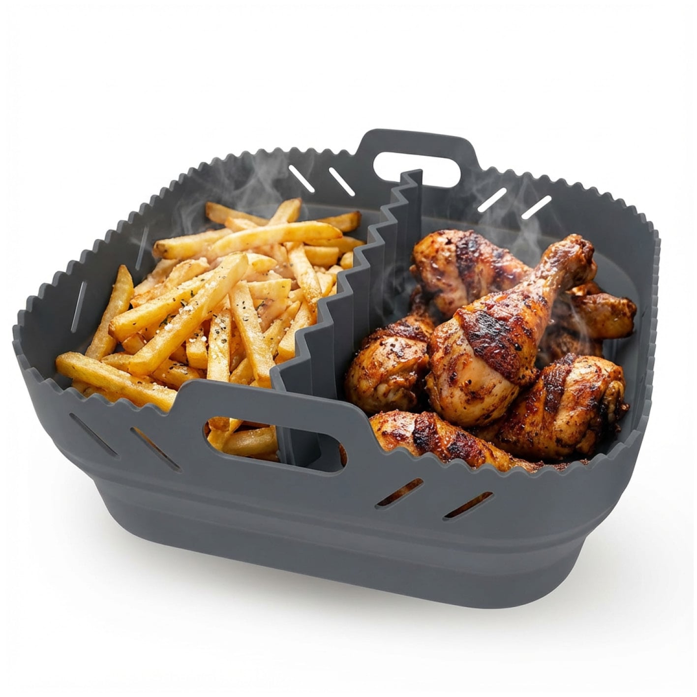 GOURMETmaxx Silikonform 21x21x8cm anthrazit - Bild 1