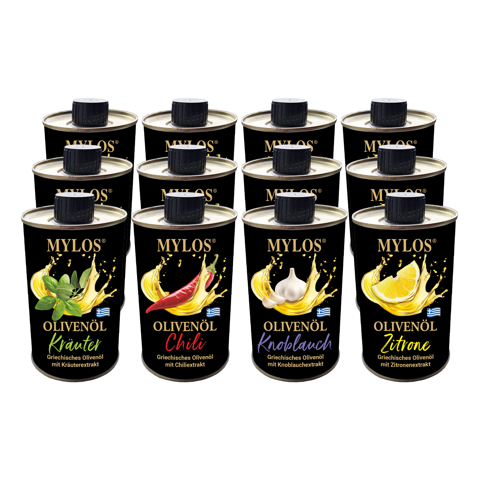 Mylos Oliven&ouml;l 250 ml, verschiedene Sorten, 12er Pack - Bild 1