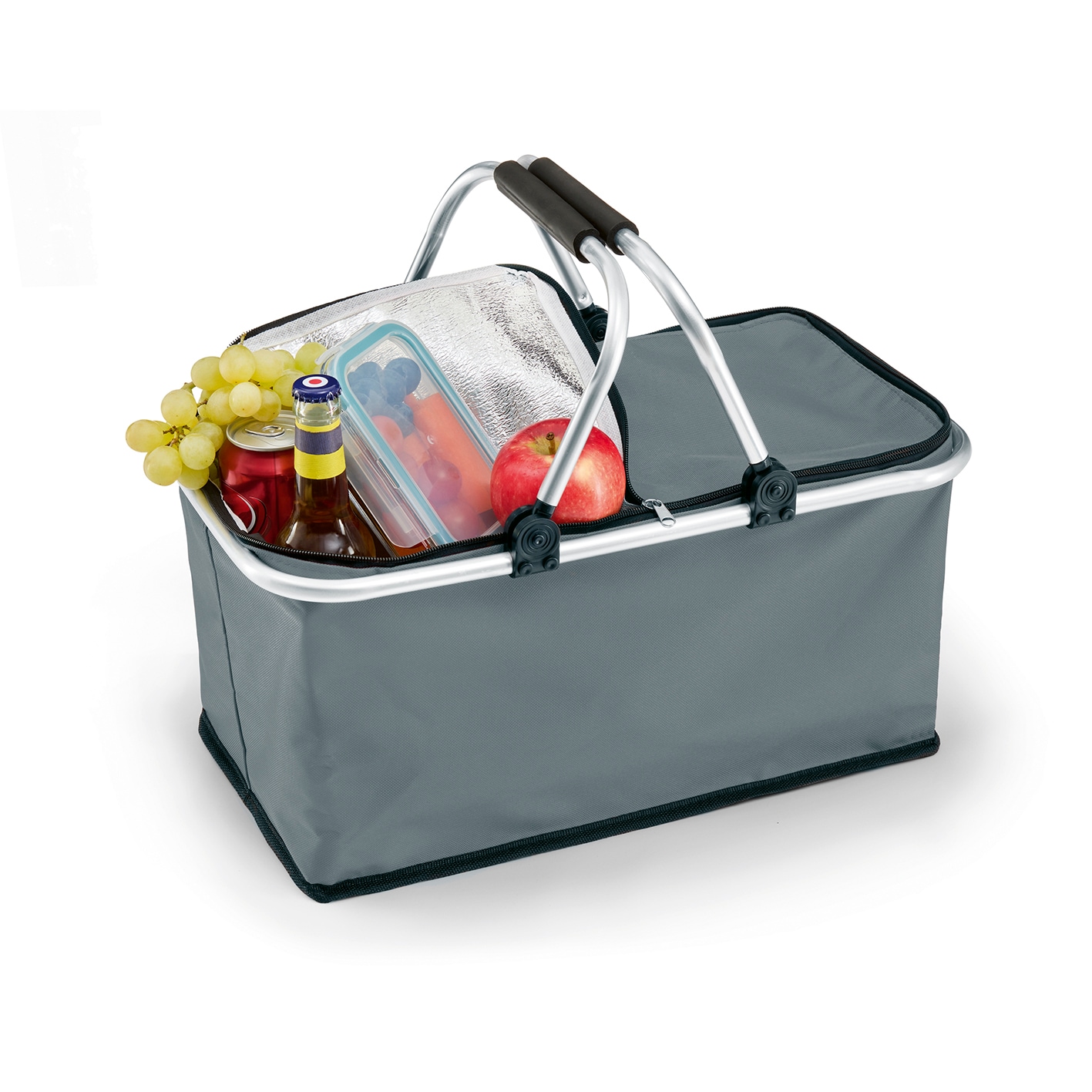 EASYmaxx Thermo-Einkaufskorb 25l grau faltbar - Bild 1