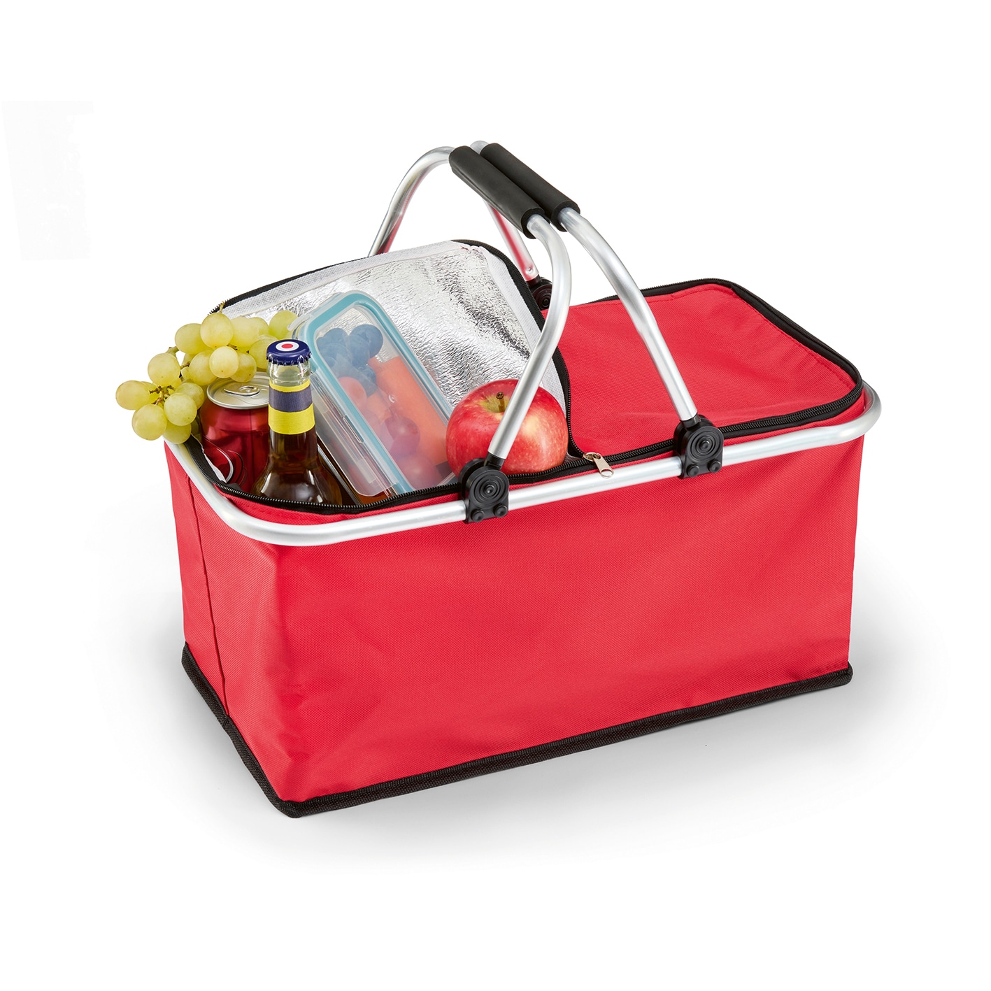 EASYmaxx Thermo-Einkaufskorb 25l rot faltbar - Bild 1