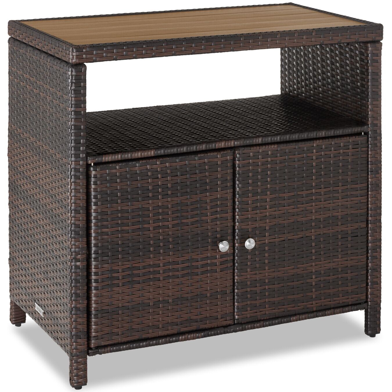 tectake® Gartenschrank, wetterfest und UV-beständig, starkes Magnetschloss,  Belastbarkeit, höhenverstellbare Füße, 90 x 55,5 x 87 cm