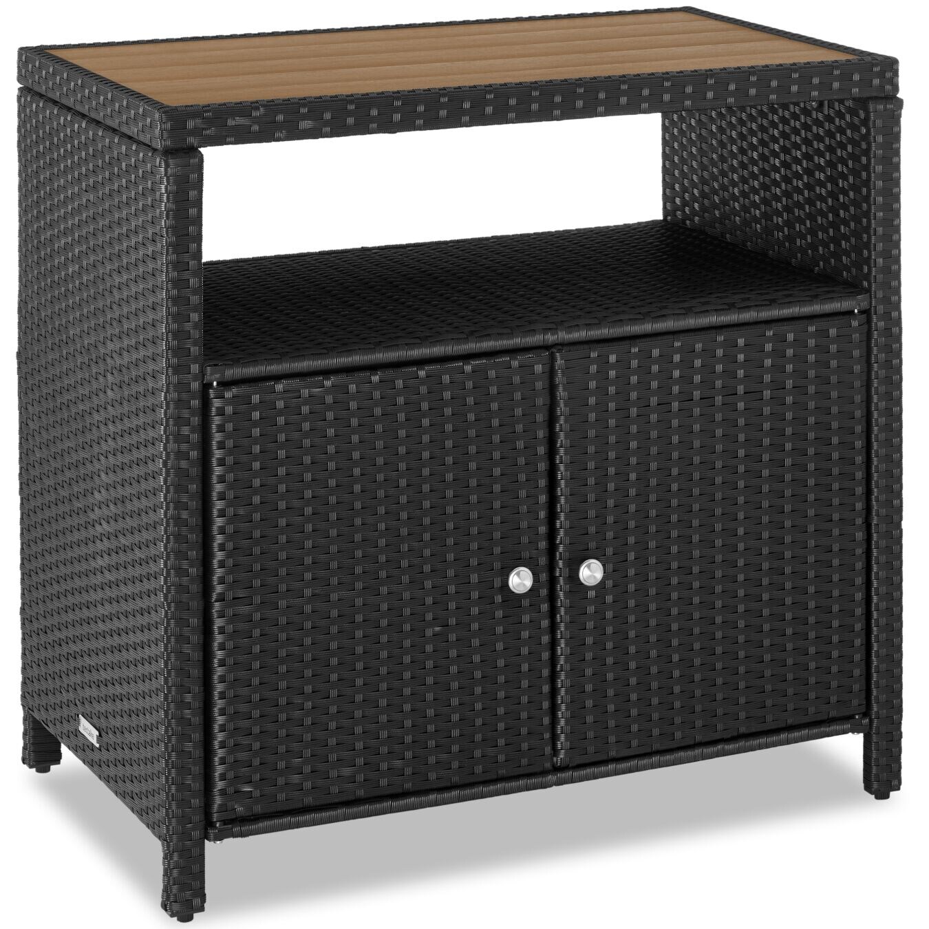 tectake® Gartenschrank, wetterfest und UV-beständig, starkes Magnetschloss,  Belastbarkeit, höhenverstellbare Füße, 90 x 55,5 x 87 cm