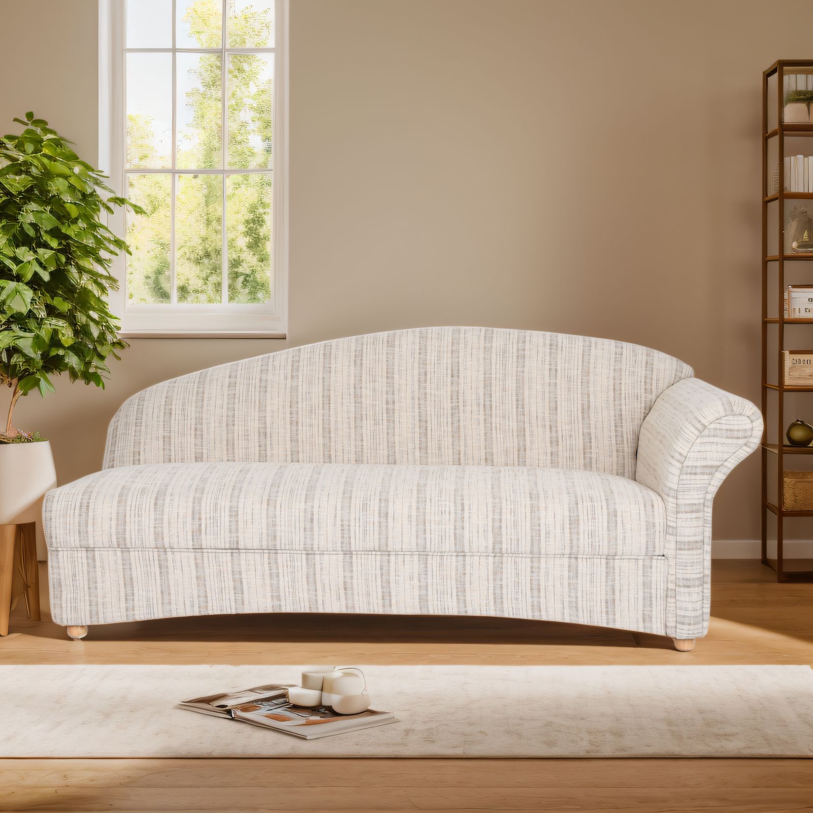 3-Sitzer Sofa Loretta mit rechter Armlehne, ca. 193 x 83 x 85 cm&nbsp;&ndash; Grau - Bild 1