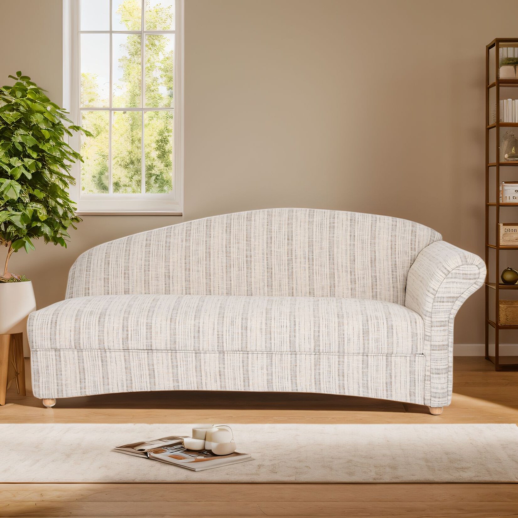 3-Sitzer Sofa Loretta mit rechter Armlehne, ca. 193 x 83 x 85 cm – Grau