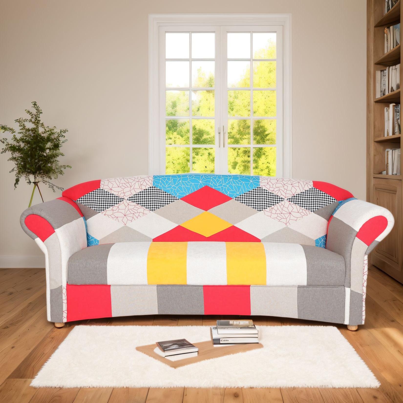 3-Sitzer Sofa Loretta, ca. 204 x 83 x 85 cm – Bunt