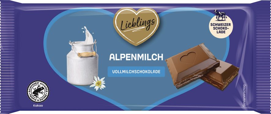 Lieblings Schokolade Vollmilch 90 g, 20er Pack - Bild 1