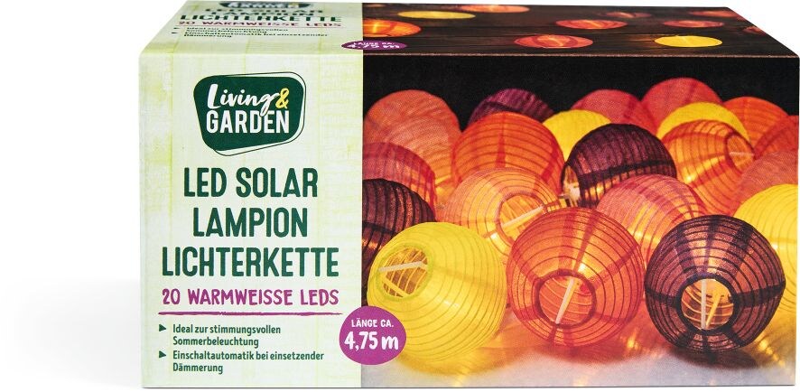 LED Lampionlichterkette - bunt