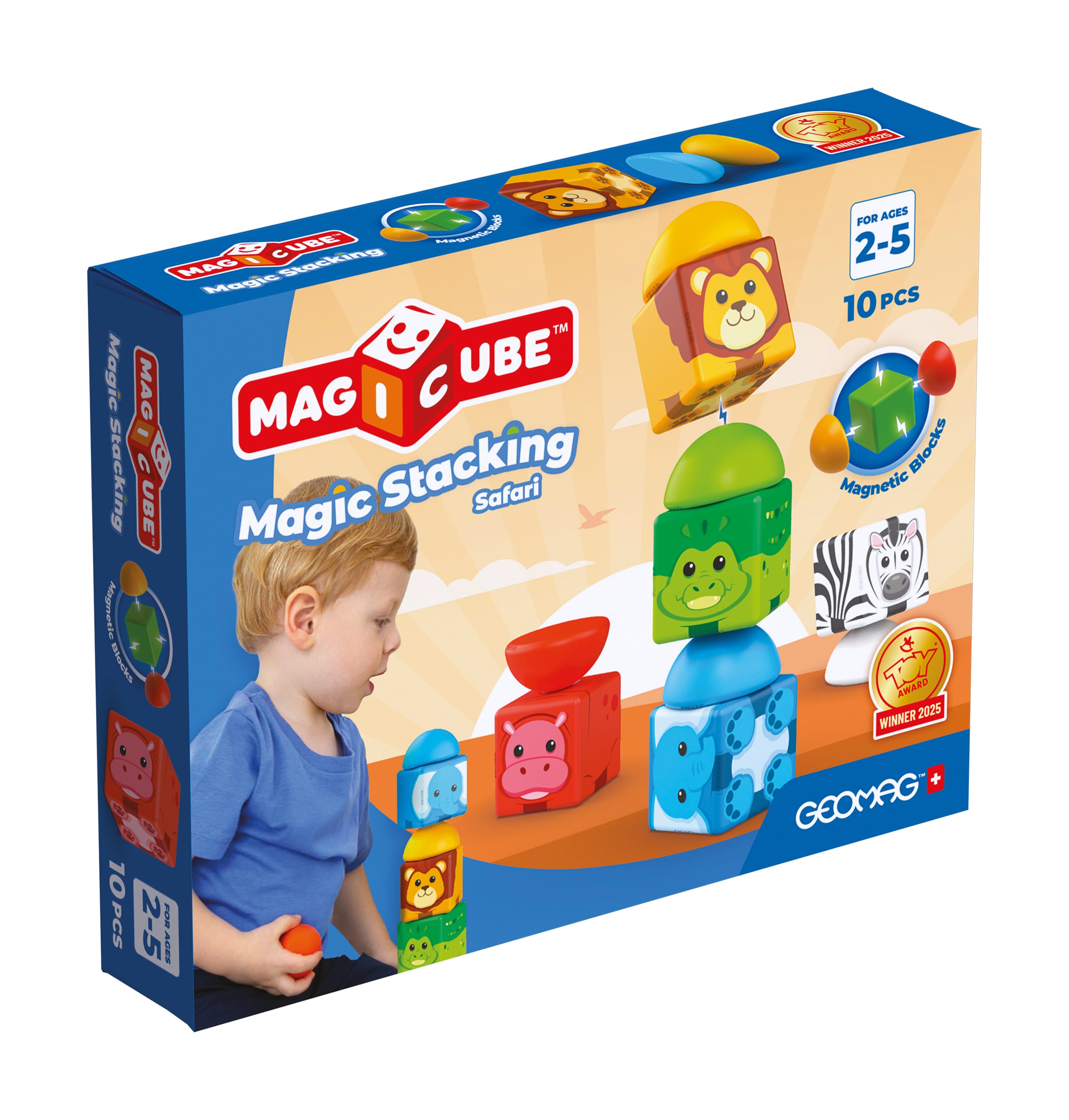 305 Geomag Magicube Blocks Stacking Safari 10 - Bild 1
