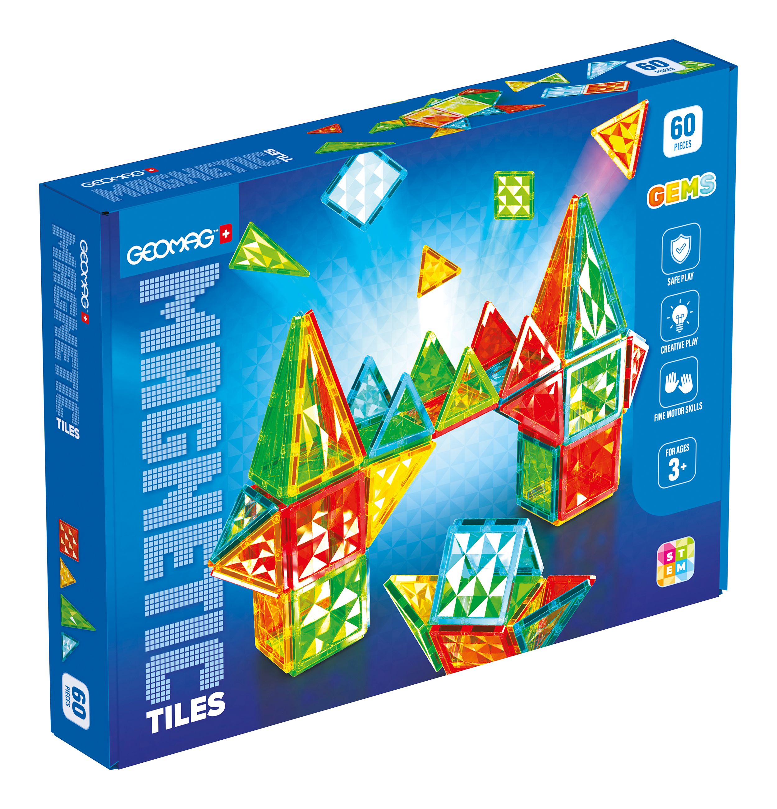 4103 Geomag Magnetic Tiles Gems 60 - Bild 1