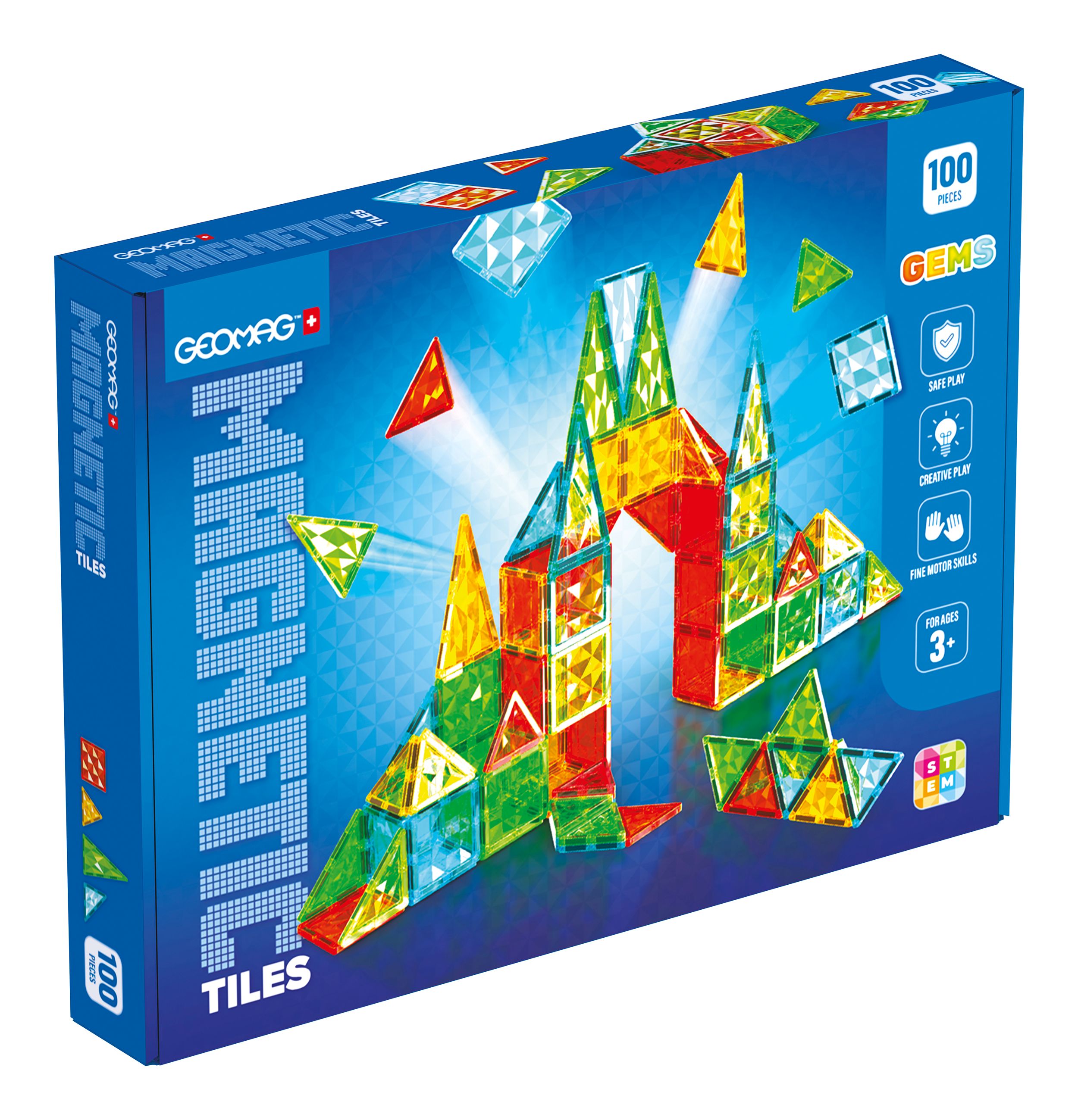 4104 Geomag Magnetic Tiles Gems 100 - Bild 1