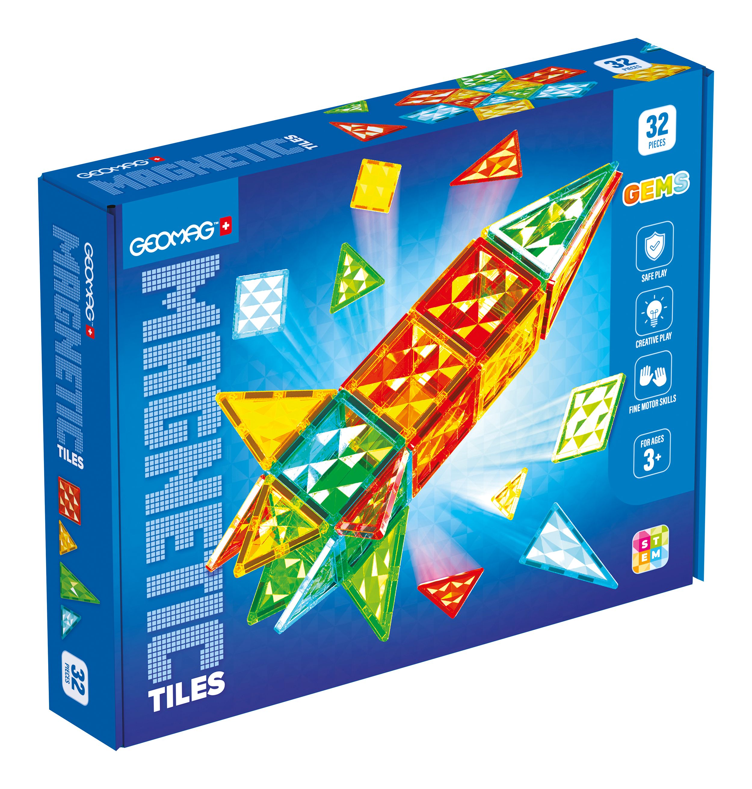 4105 Geomag Magnetic Tiles Gems  Rocket 32 - Bild 1