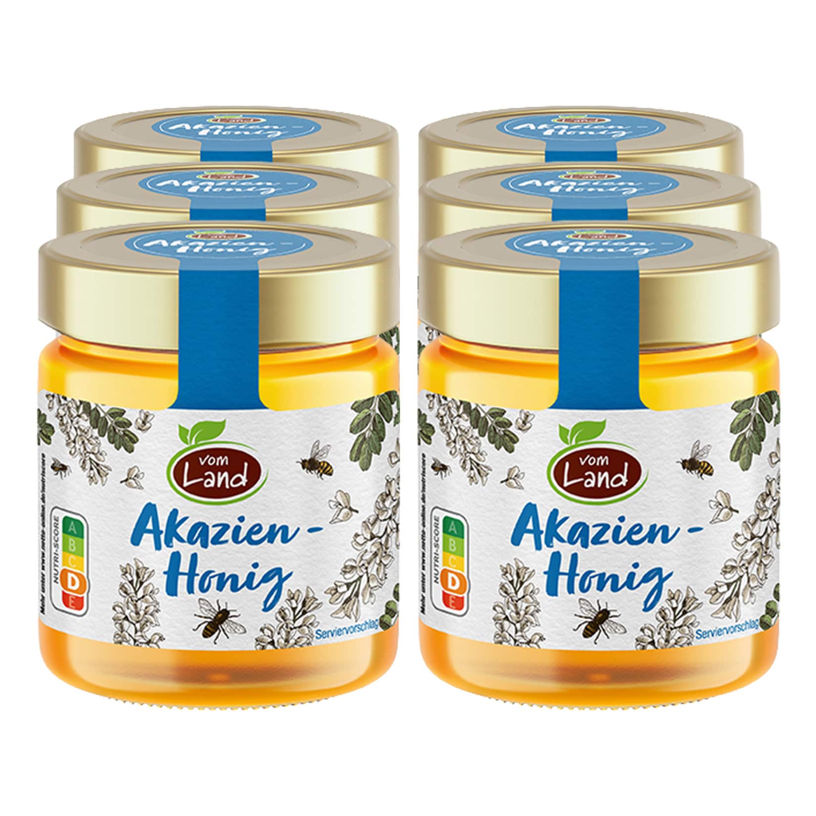 Vom Land Akazienhonig 250 g, 6er Pack - Bild 1