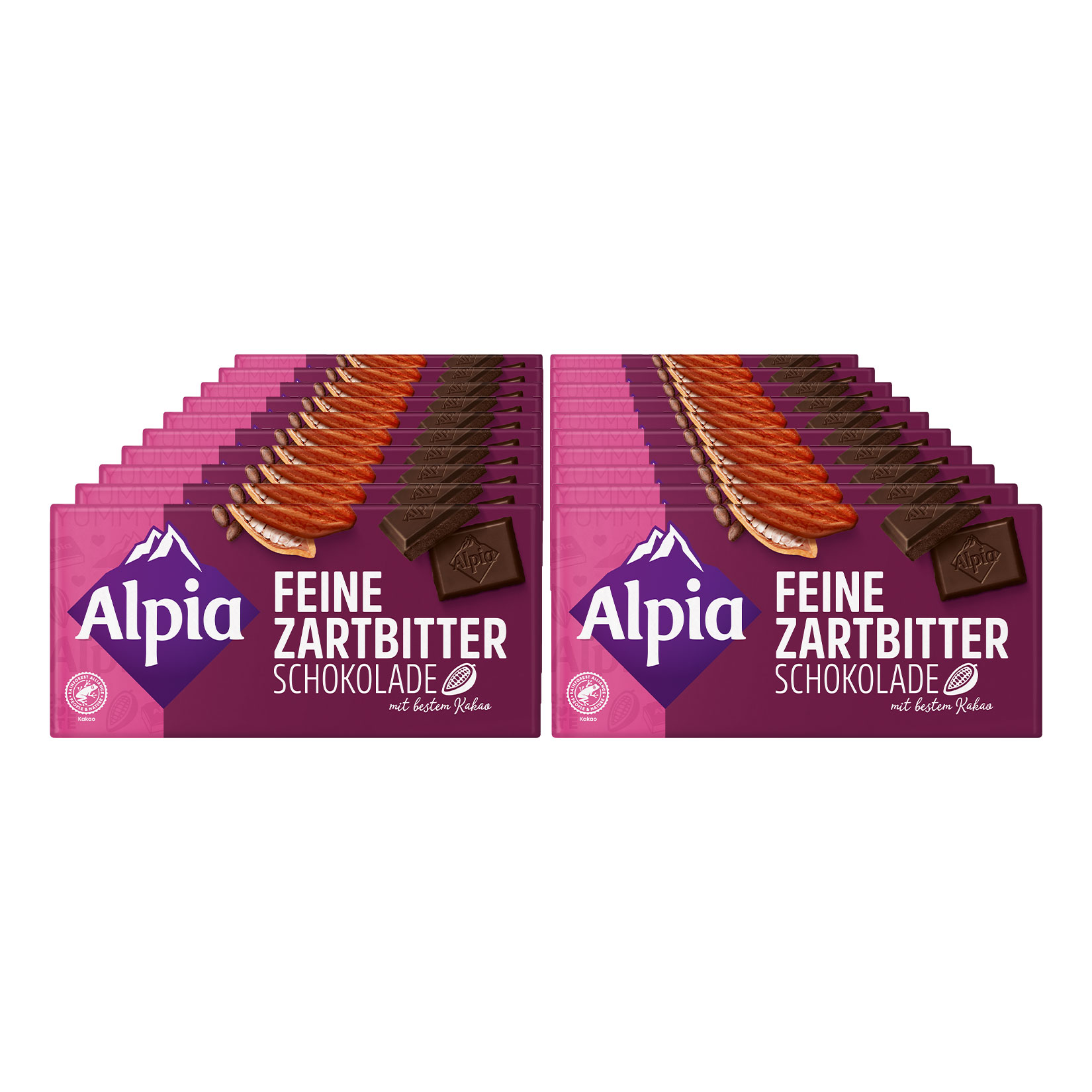 Alpia Feine Zartbitter Schokolade 100 g, 20er Pack - Bild 1